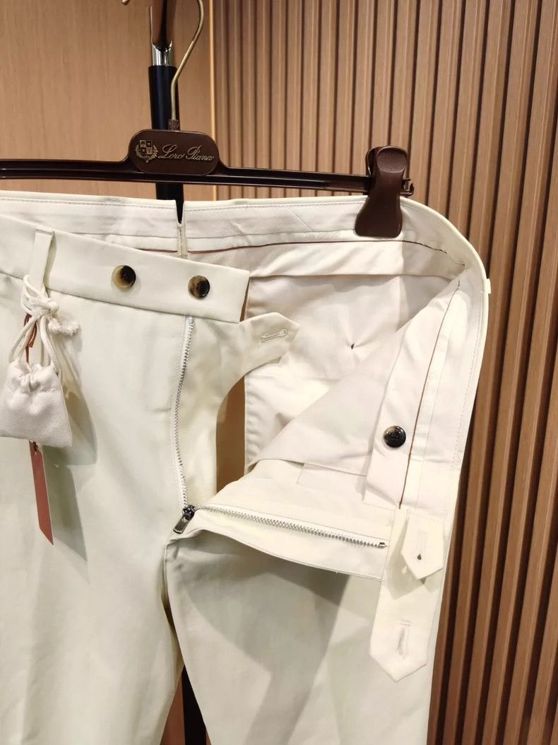 Loro Piana LORO PIANA Carlo Men's trousers, white Size US 34 / EU 50 - 4 Thumbnail