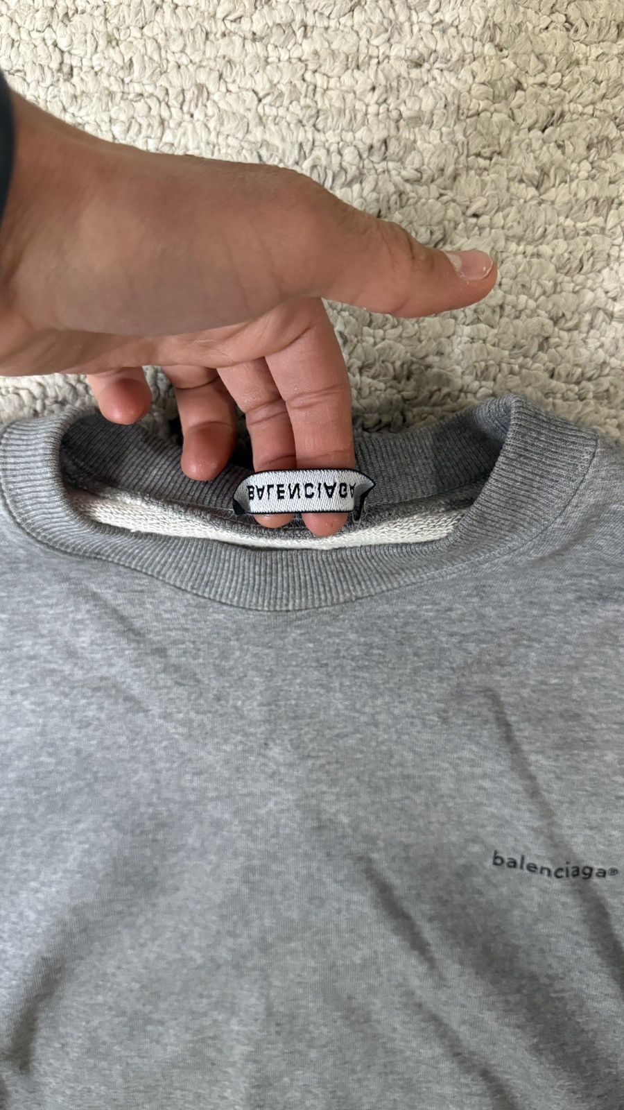 Balenciaga Balenciaga Simple Logo Crewneck Size US S / EU 44-46 / 1 - 4 Thumbnail