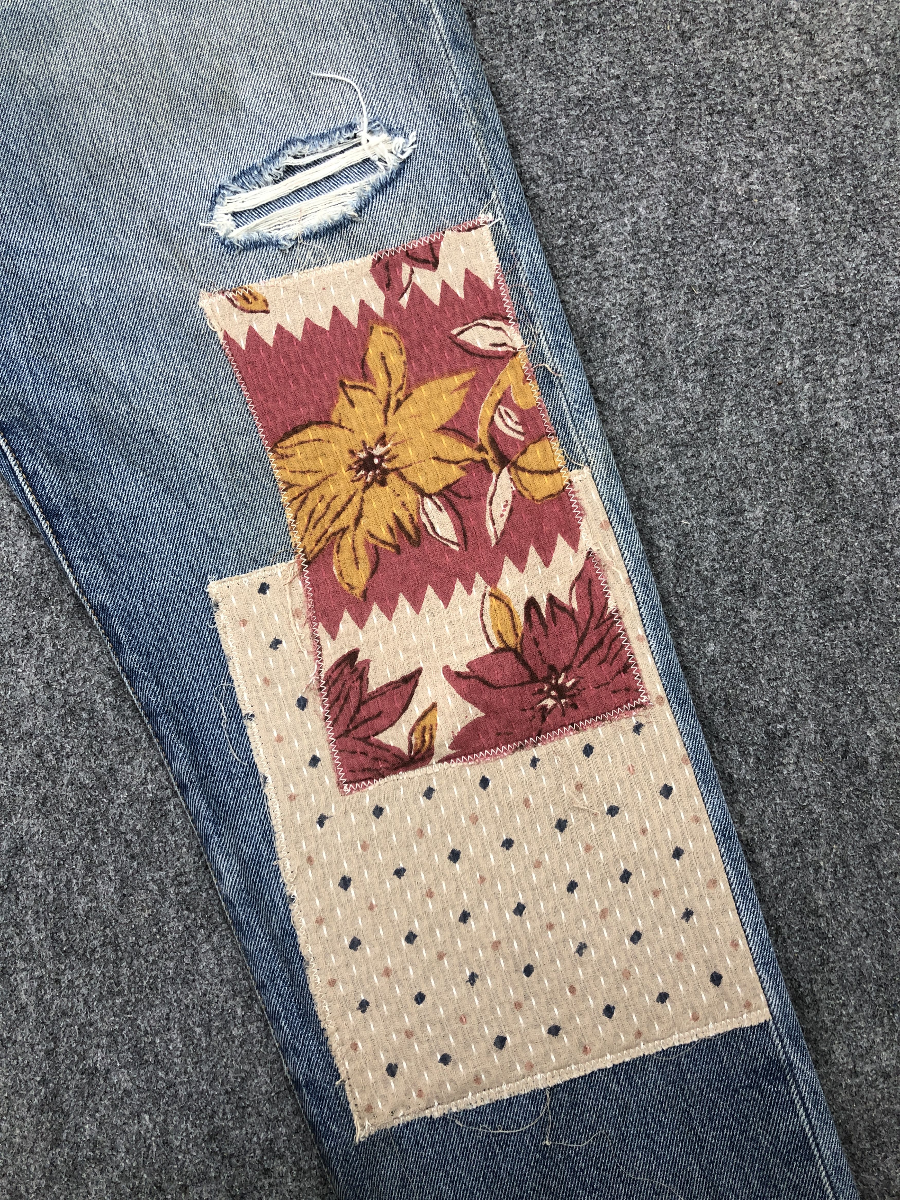 Levi's × Vintage Distressed Vintage Levis 501 Floral Patches Jeans Size US 36 / EU 52 - 10 Thumbnail