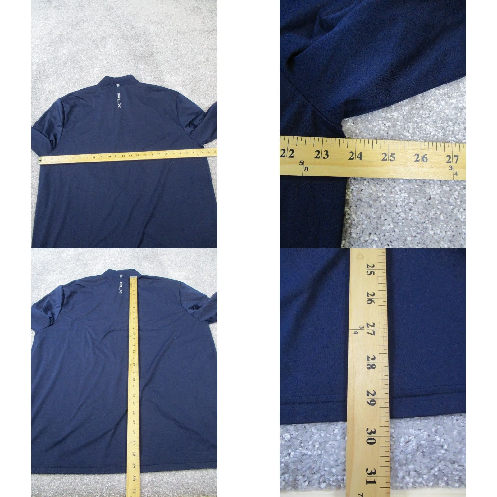 RLX Ralph Lauren RLX Ralph Lauren Sweater Mens XL Blue Golf Quarter Zip Logo Pullover Knit Mock Neck Winter Fall Spring Casual Regular Size Type: XL Size US XL / EU 56 / 4 - 8 Thumbnail