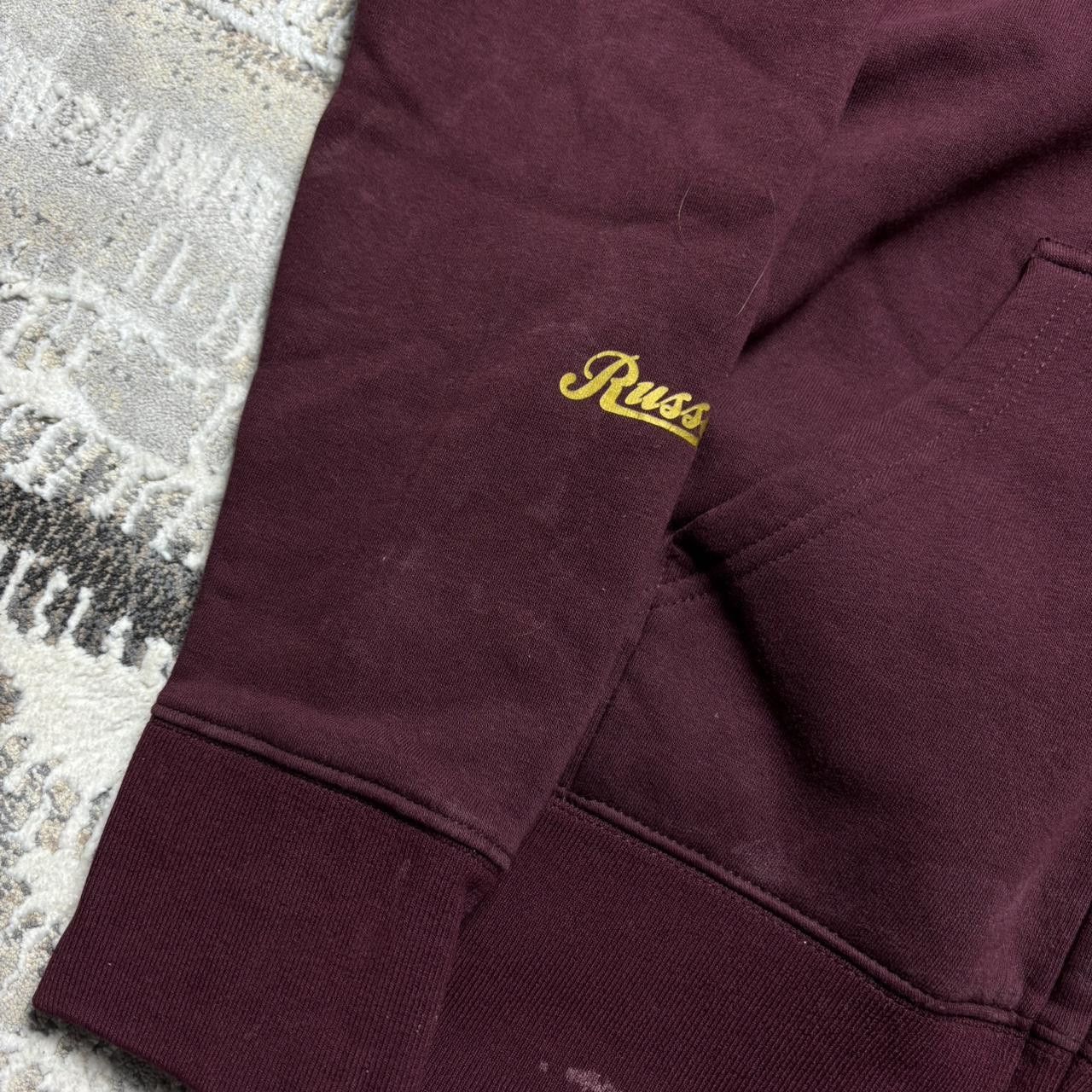 Japanese Brand 00s Embroidered Hoodie Burgundy M Size US M / EU 48-50 / 2 - 7 Thumbnail