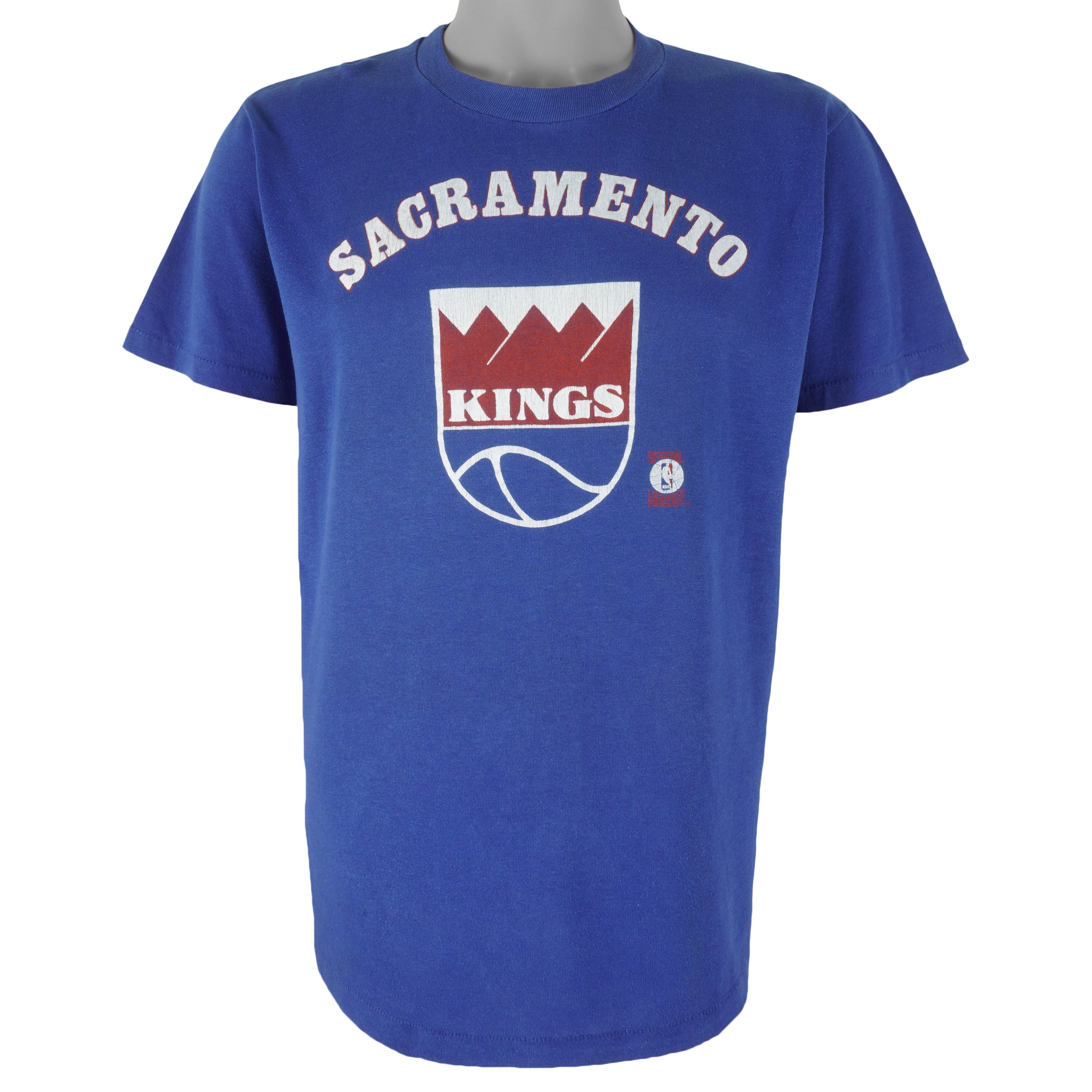 NBA Vintage -Sacramento Kings Single Stitch T-Shirt 1980s Size US L / EU 52-54 / 3 - 1 Thumbnail