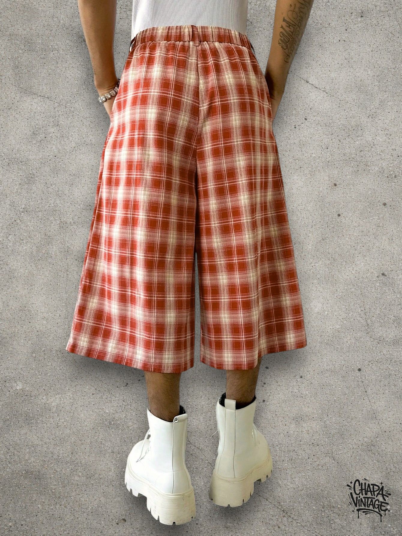 Vintage plaid shorts Size US 32 / EU 48 - 4 Thumbnail