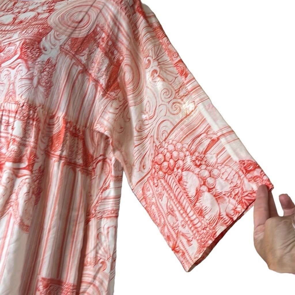 Mara Hoffman Mara Hoffman XXS Harrietta Dress White Orange Architectural Size XXS / US 00 / IT 34 - 4 Thumbnail