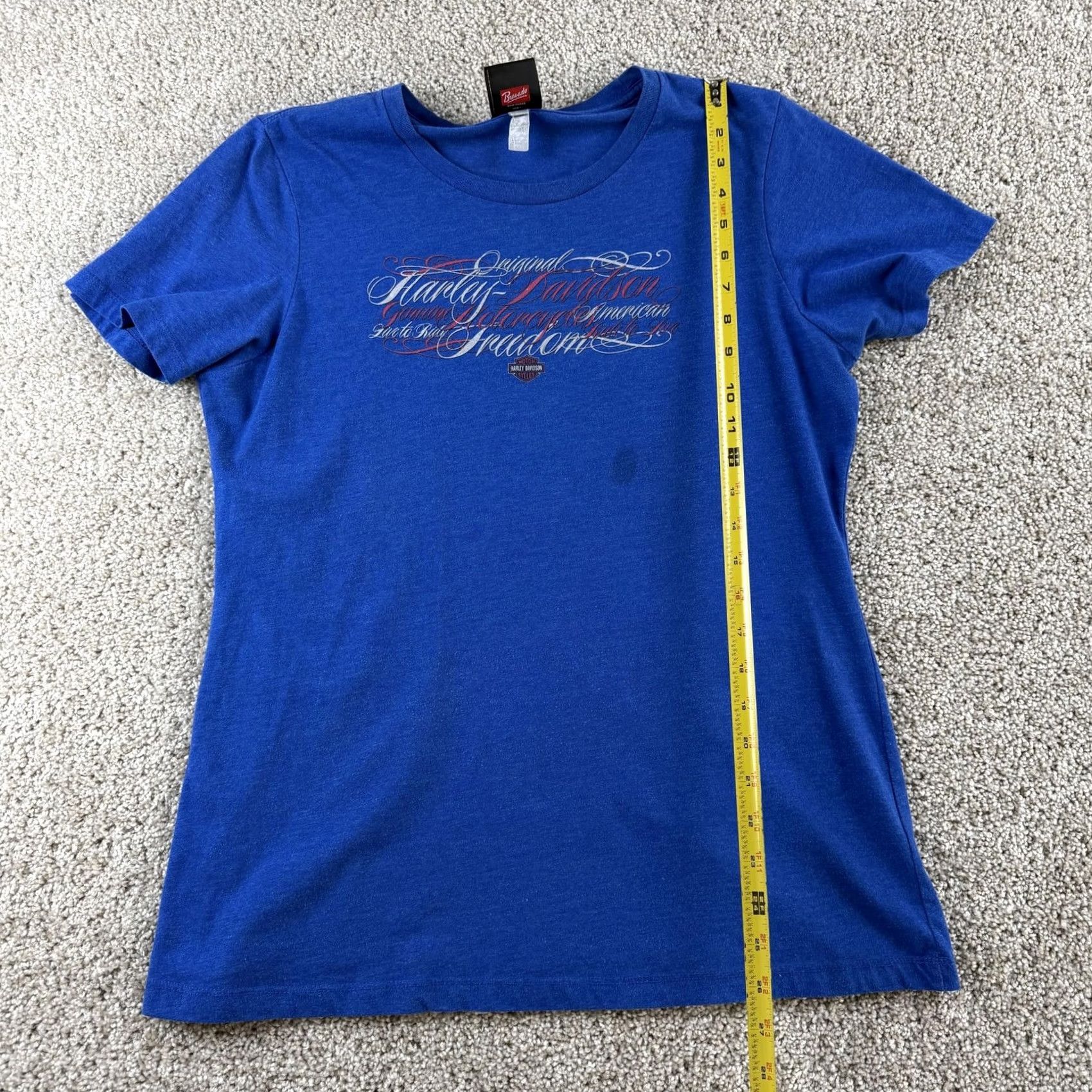 Harley Davidson VINTAGE Harley-Davidson Shirt Womens Medium Blue Original Freedom Graphic Biker Tee Size M / US 6-8 / IT 42-44 - 6 Thumbnail
