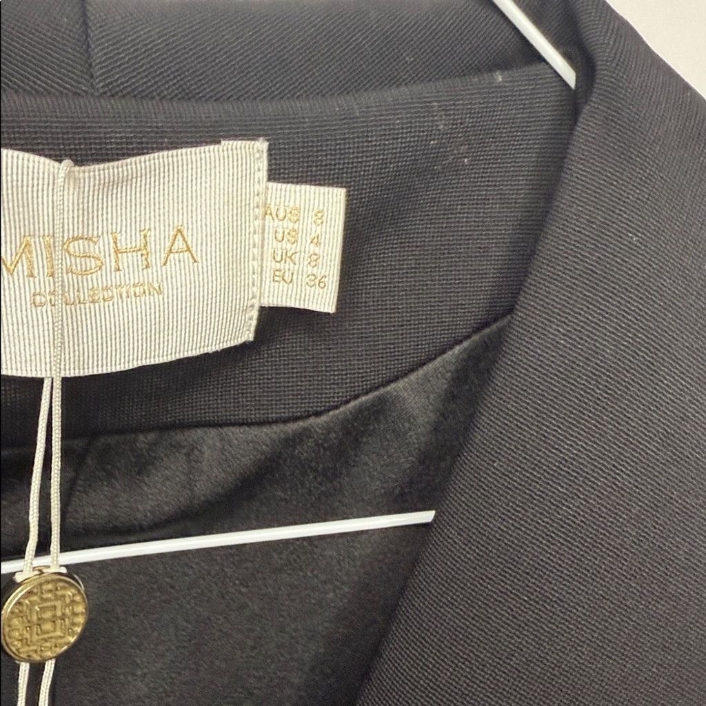 The Unbranded Brand NWT Misha black lapel blazer jacket one snap closure sz 4 Size S / US 4 / IT 40 - 8 Thumbnail