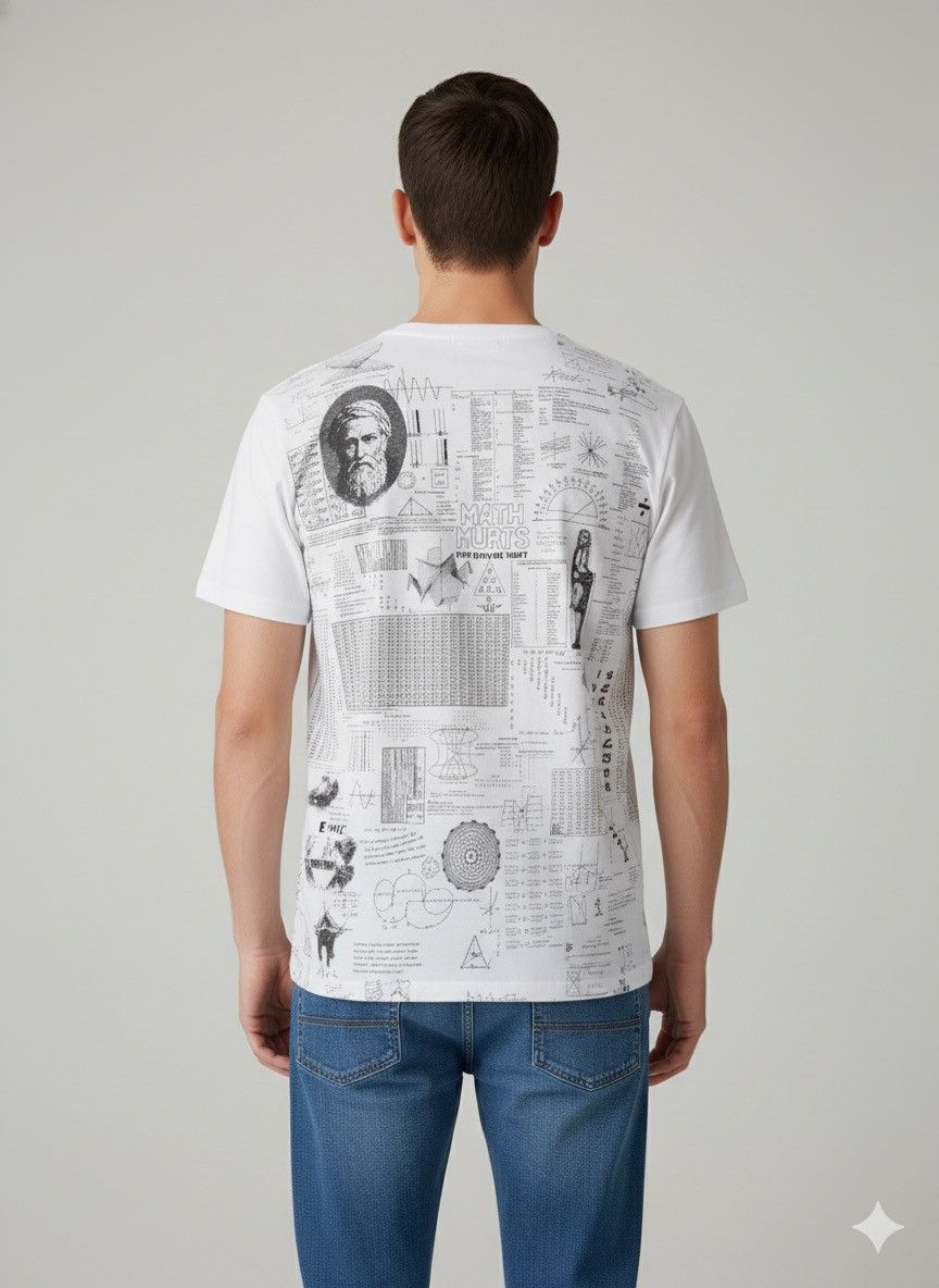 Japanese Brand 🔥Vintage Gildan Fullprinted Math Hurts Tee Size US M / EU 48-50 / 2 - 2 Thumbnail