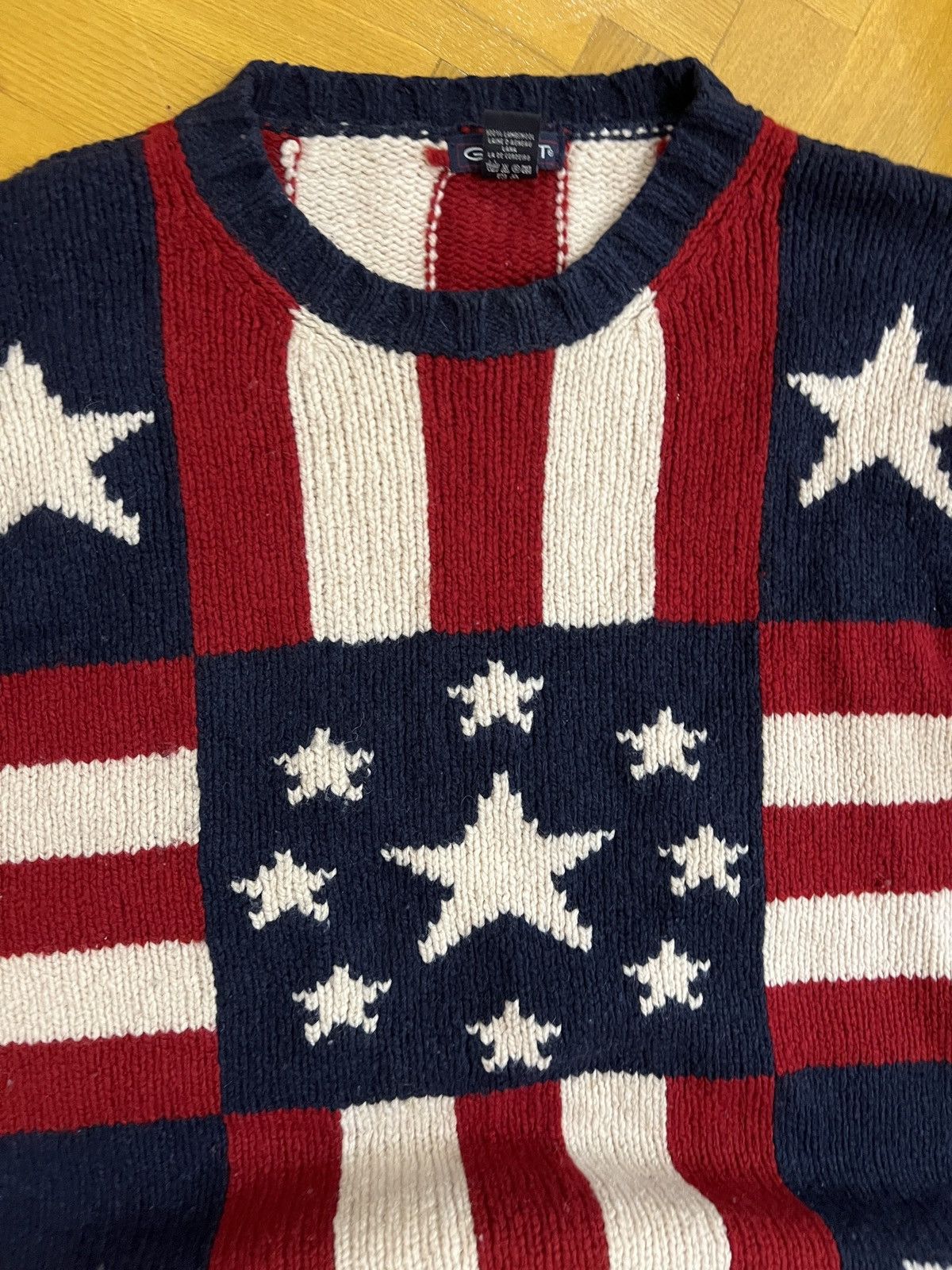 Gant GANT Mens Crew neck Jumper L Heavy Wool Knit Sweater Size US L / EU 52-54 / 3 - 6 Thumbnail