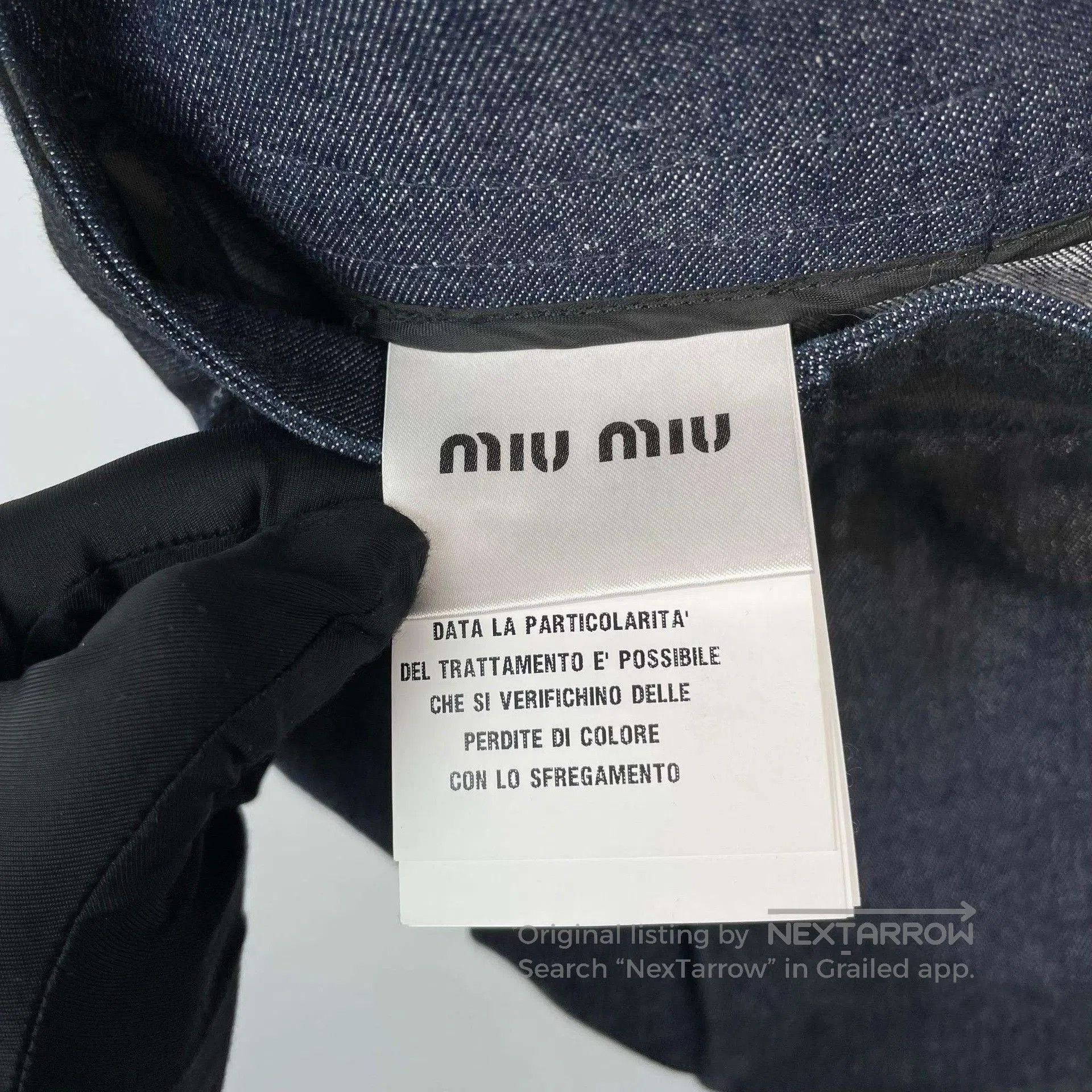 Miu Miu Miumiu Logo Denim Mini Skirt. Size 39" - 5 Thumbnail