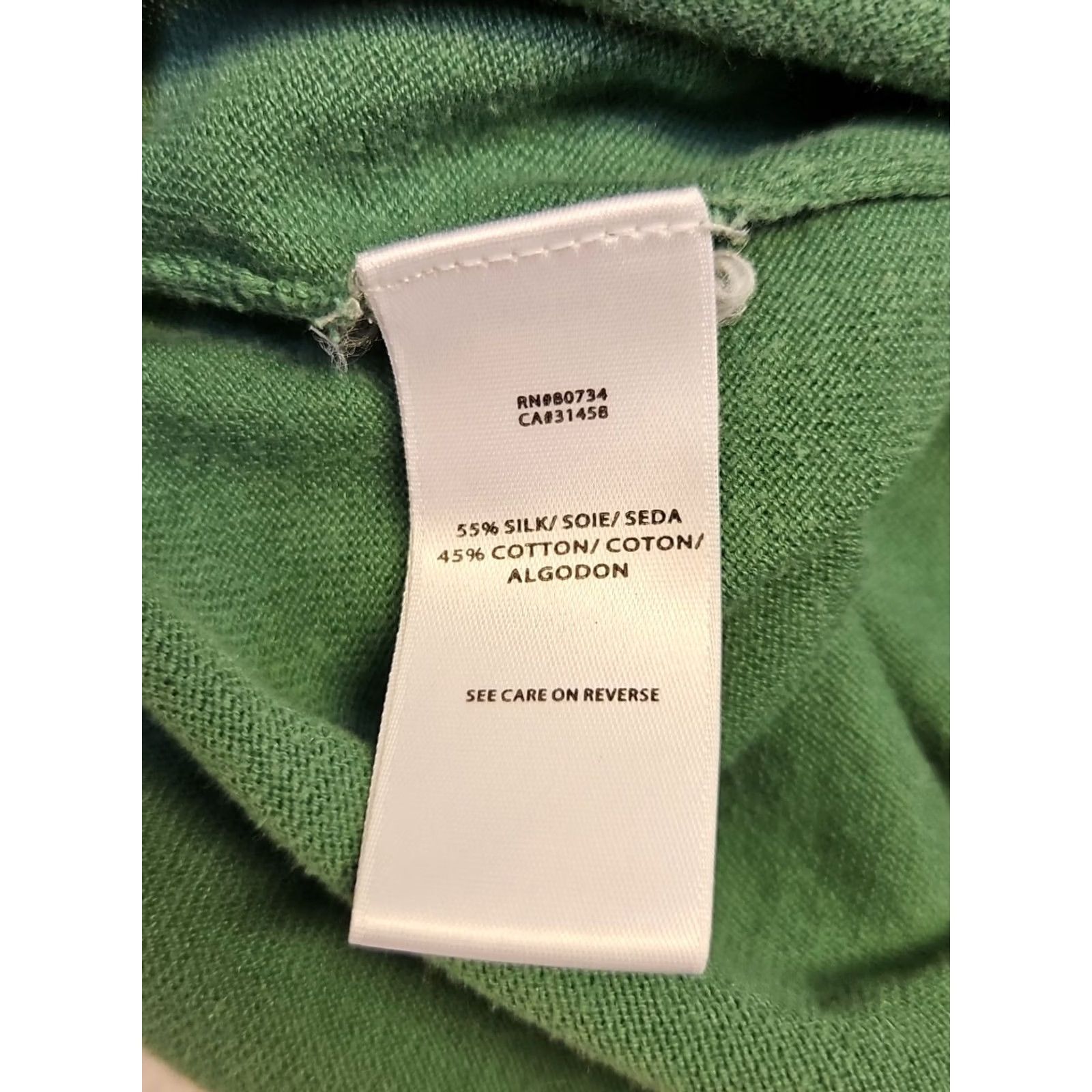 Bcbgmaxazria BCBGMAXAZRIA Silk Cotton Crochet Lace Green Blouse Top L Boho Romantic Womens Size L / US 10 / IT 46 - 5 Thumbnail