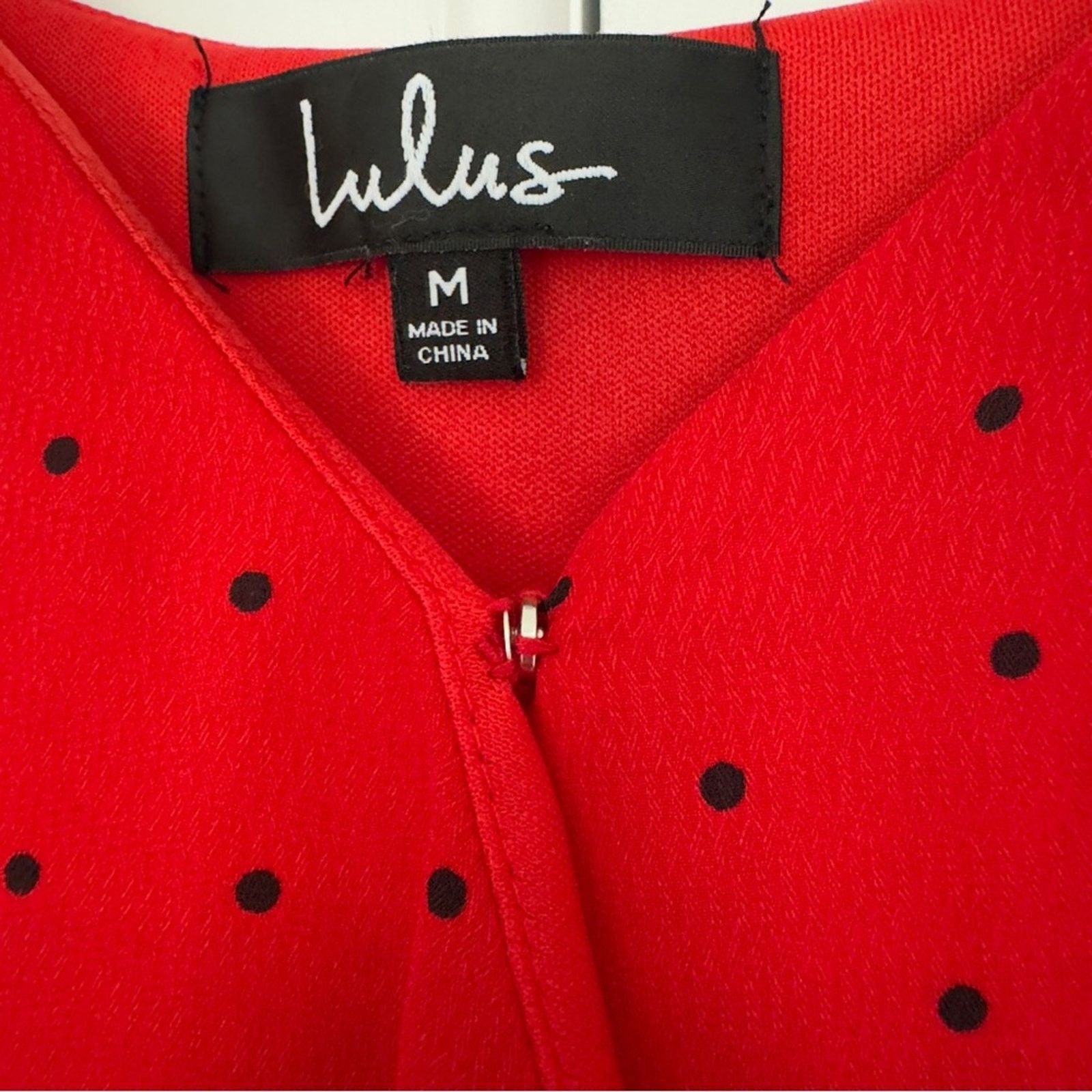 Lulus Lulus polka dot wrap dress adjustable spaghetti straps lined Size M / US 6-8 / IT 42-44 - 5 Thumbnail