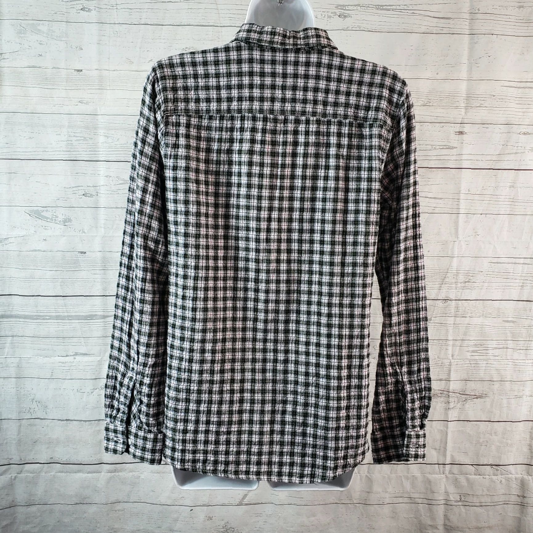 Eddie Bauer Eddie Bauer Womens Button Front Shirt Sz Small Black Green Plaid Long Sleeve Shirt Womens Small Multicolor Button-Up Size S / US 4 / IT 40 - 4 Thumbnail