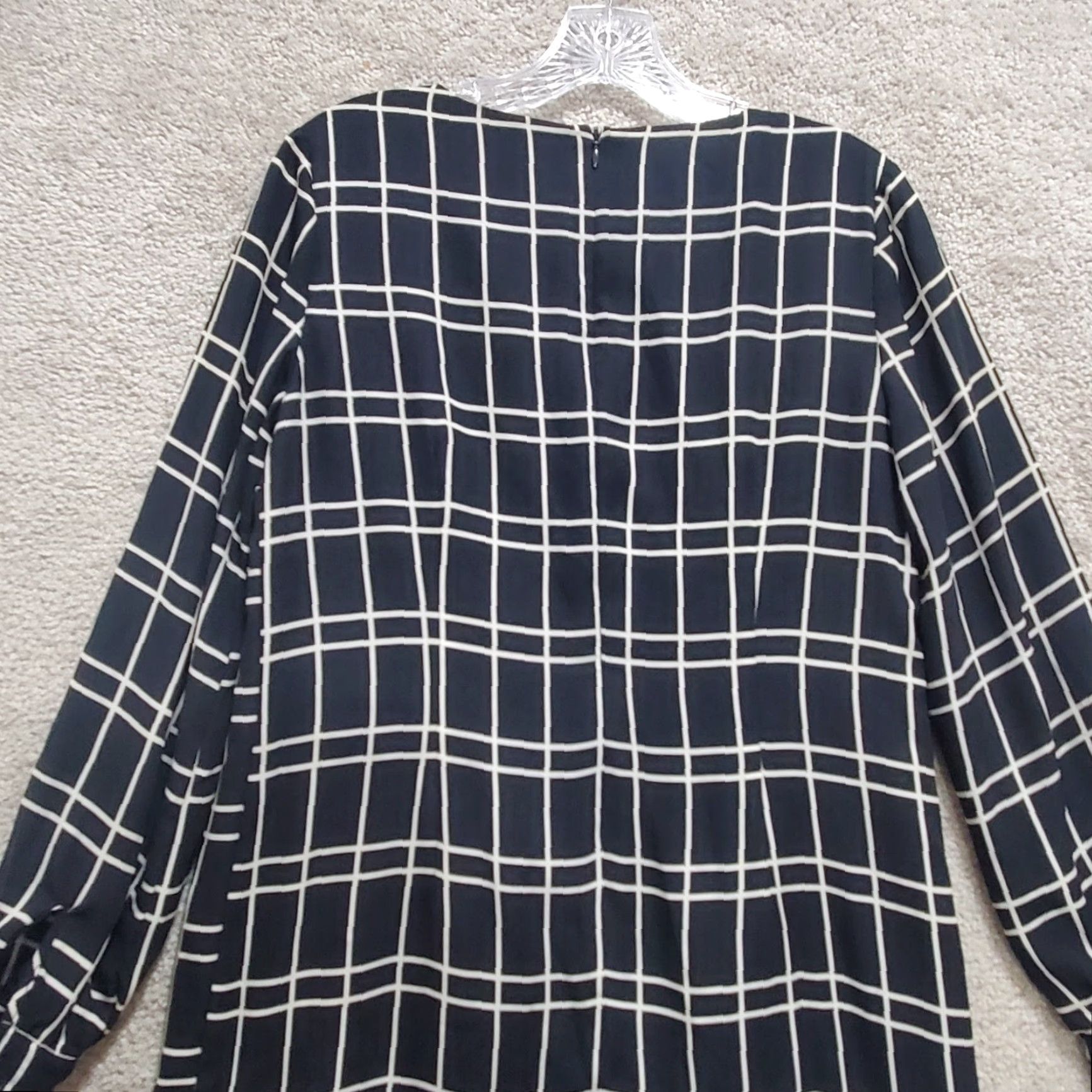 Banana Republic Banana Republic Shift Dress Women's 4 Black Plaid Round Neck Pullover Cocktail Dress Size S / US 4 / IT 40 - 7 Thumbnail