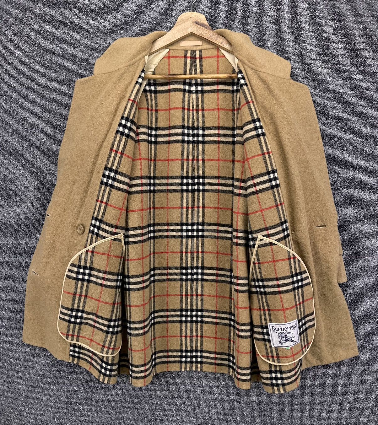 Burberry × Vintage Vintage 90s Burberry Double Breasted Wool Jacket Size L / US 10 / IT 46 - 7 Thumbnail
