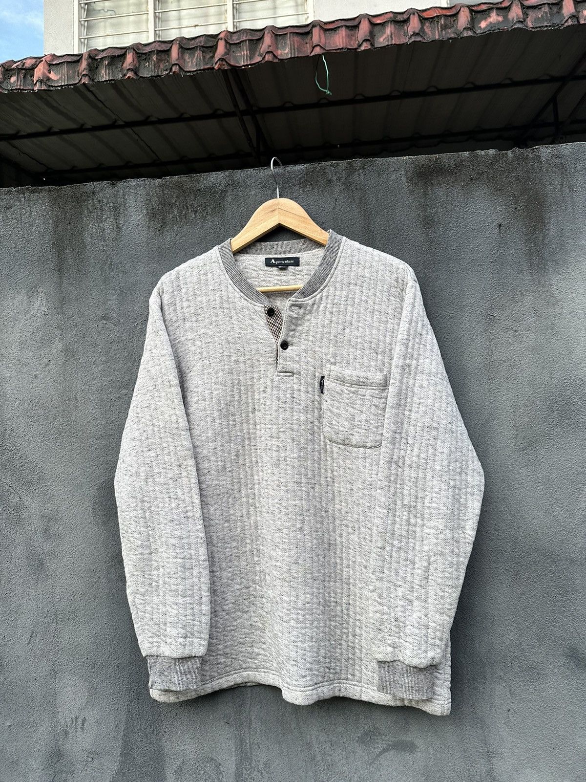 Aquascutum 👹Aquascutum Half Button Long Sleeves Shirt Size US M / EU 48-50 / 2 - 1 Thumbnail