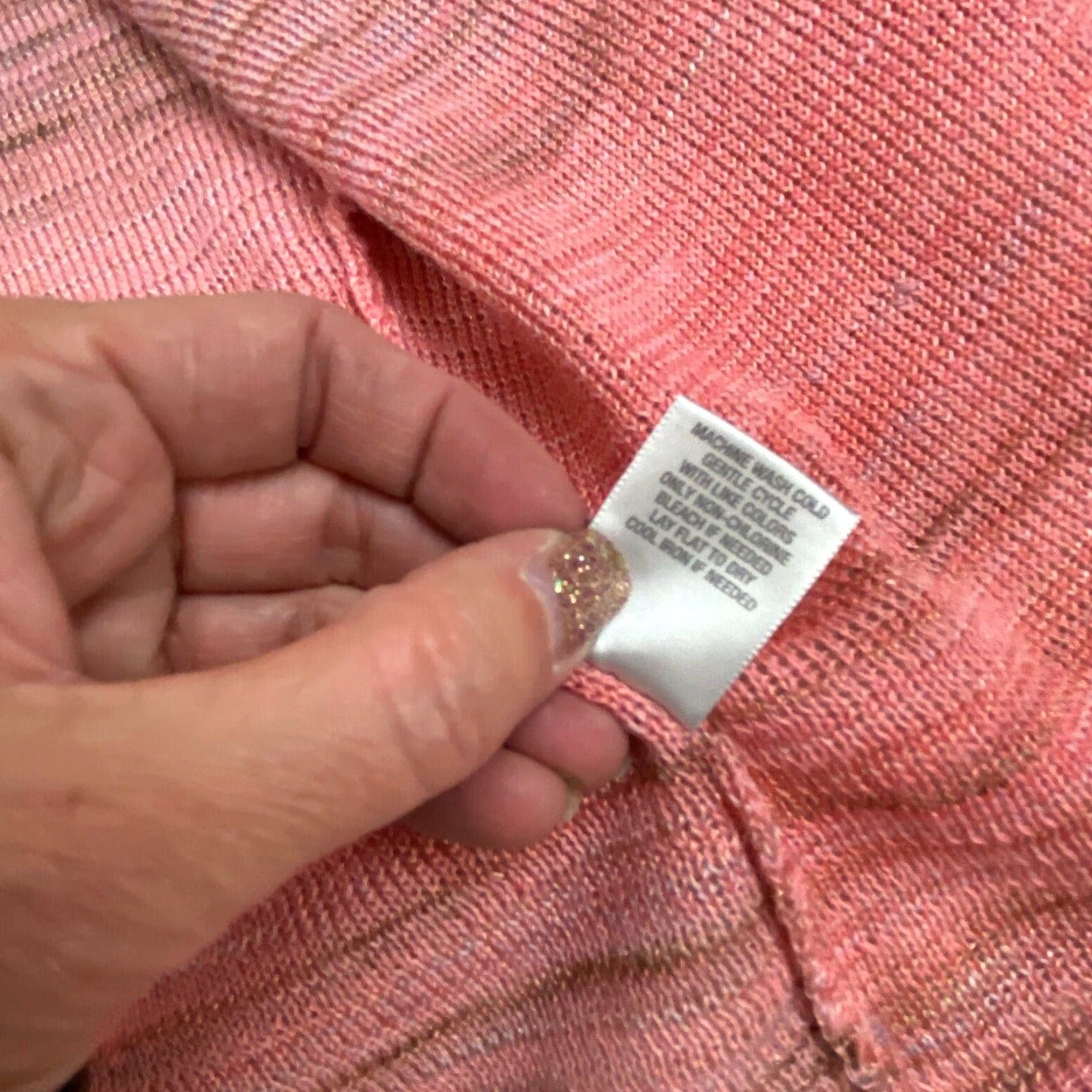 Vintage Dressbarn Womens Medium Pink Cardigan Sweater 3/4 Sleeves Open Front Acrylic Blend Size M / US 6-8 / IT 42-44 - 5 Thumbnail