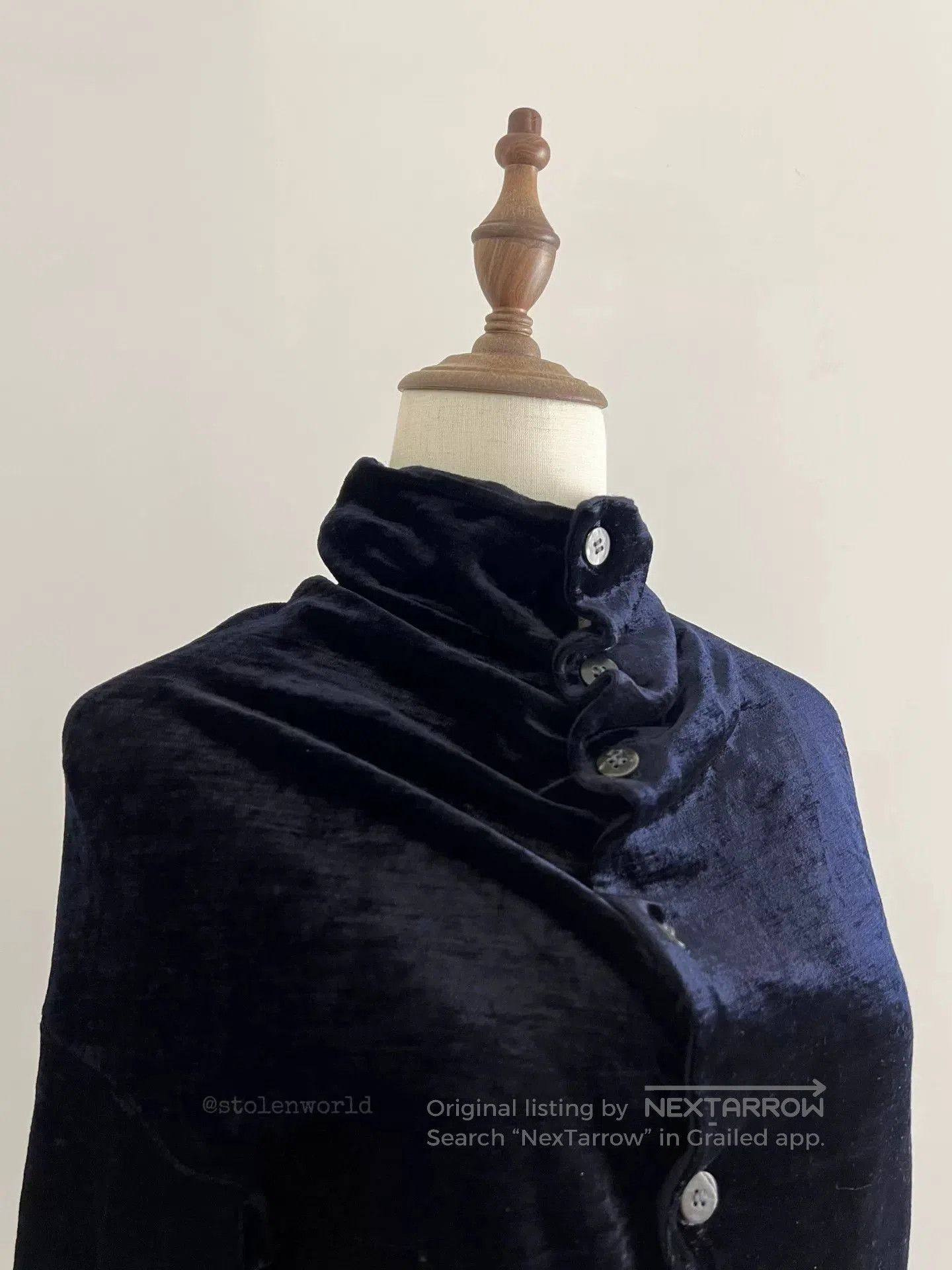 Comme des Garcons blue velvet high. Size XXS / US 00 / IT 34 - 2 Thumbnail