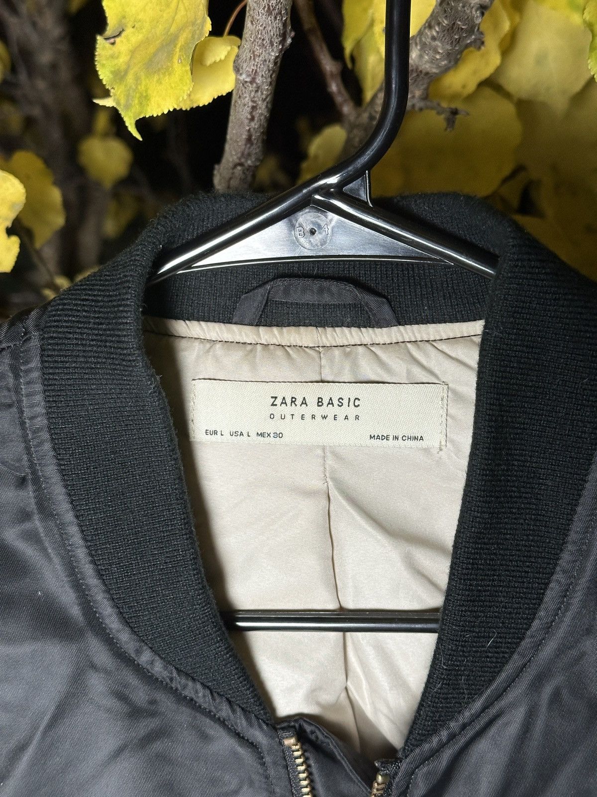 Zara ZARA BLACK BOMBER JACKET Size US L / EU 52-54 / 3 - 2 Thumbnail