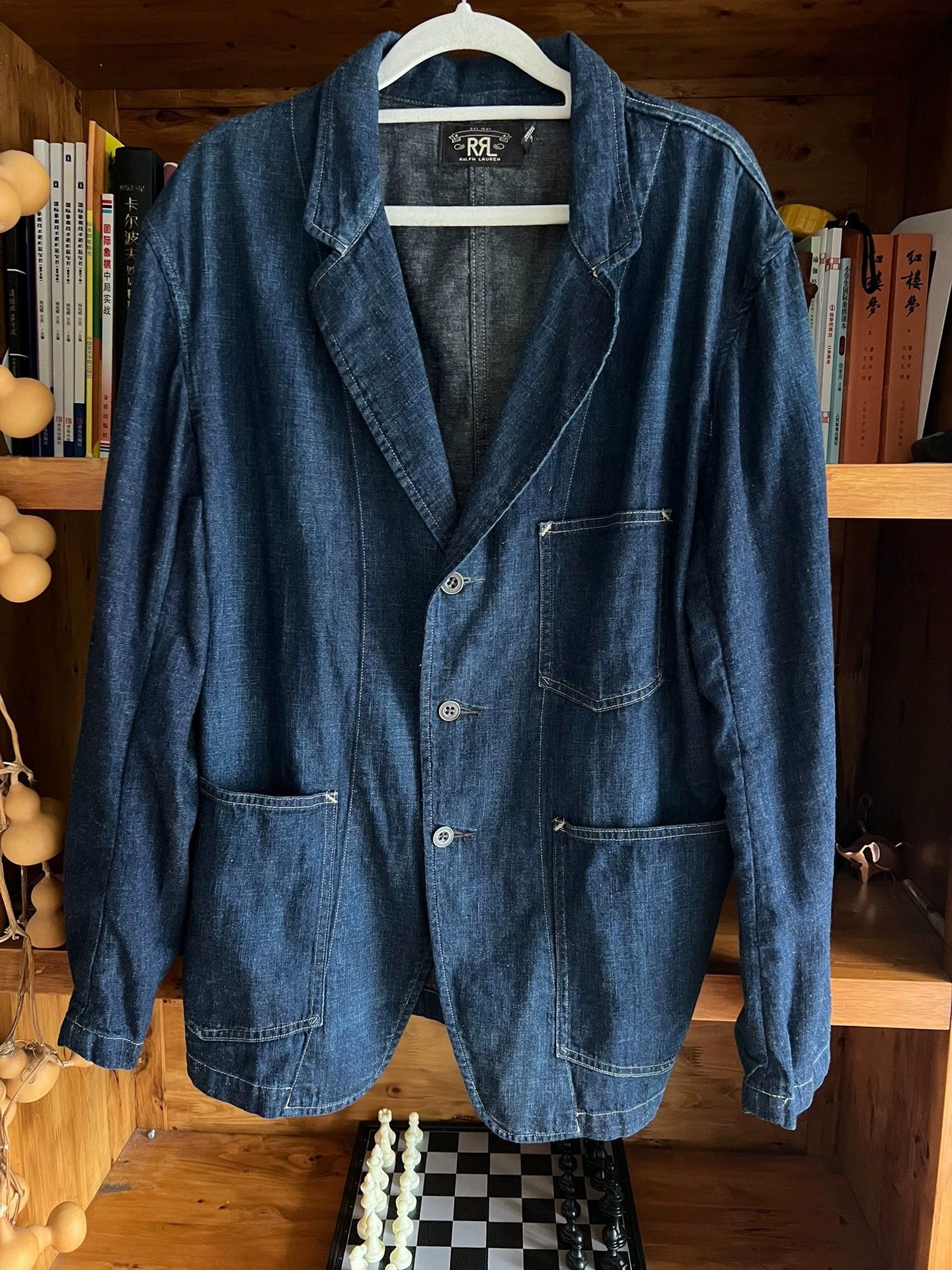 RRL Ralph Lauren RRL Double RL indigo cotton linen suit jacket M new Size US M / EU 48-50 / 2 - 1 Thumbnail