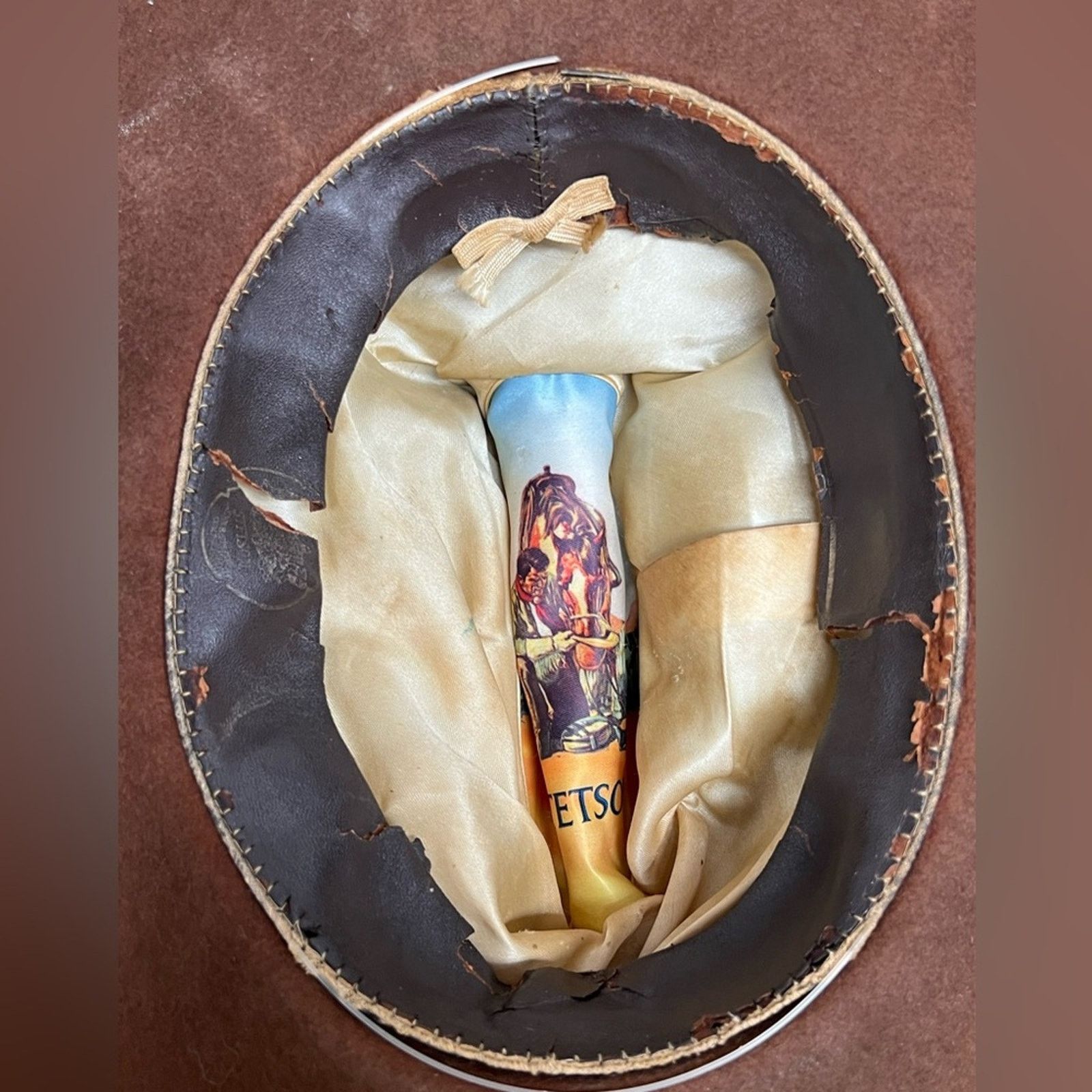 Stetson Vintage Stetson 4X Beaver?? Western Cowboy Hat Size 7 Brown Size ONE SIZE - 8 Thumbnail