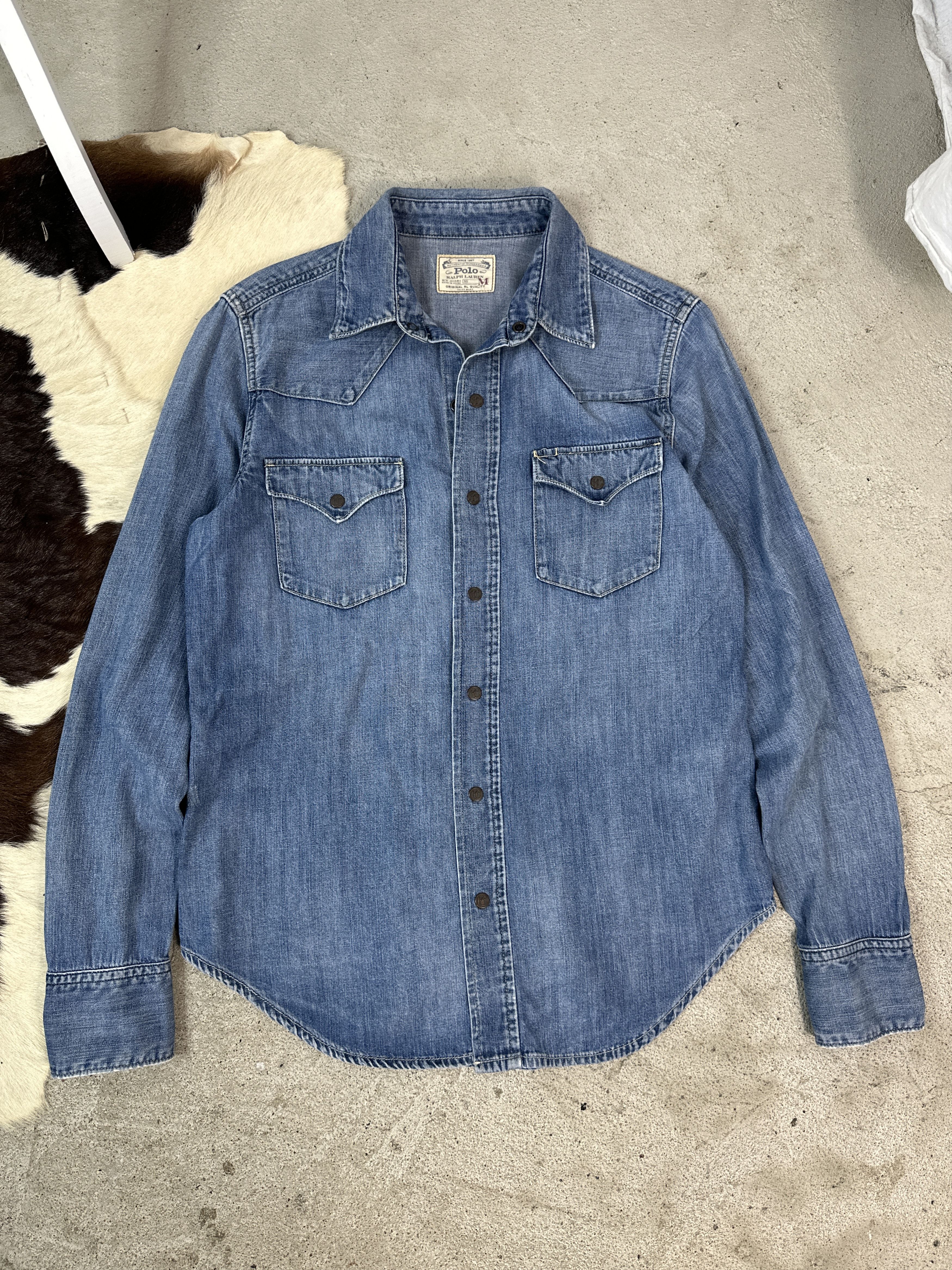 Polo Ralph Lauren Pearl Snap Denim Polo Ralph Lauren Shirt Size US M / EU 48-50 / 2 - 1 Thumbnail