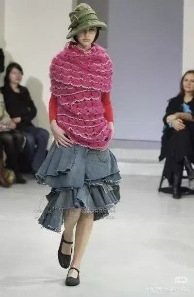 Junya Watanabe JUNYA WATANABE size M Ruffled Washed Denim Heavy Duty Skirt Size 25" / US 0 / IT 36 - 7 Thumbnail