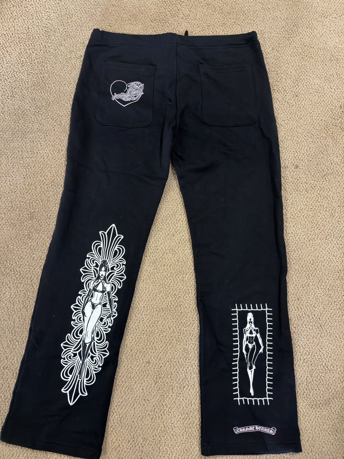 Chrome Hearts Chrome Heart DeadlyDoll Sweatpants Size Large NEW Size US 34 / EU 50 - 2 Thumbnail