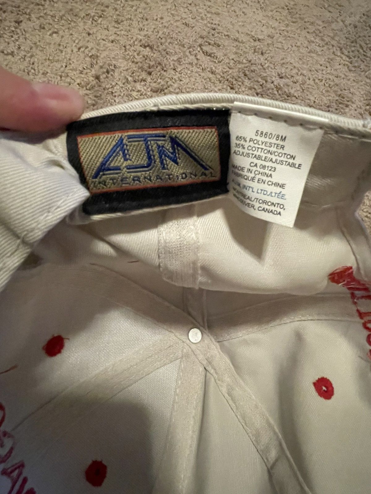 Other Hoffy inspection, Red and white baseball cap. Worn Size 32 - 2 Thumbnail