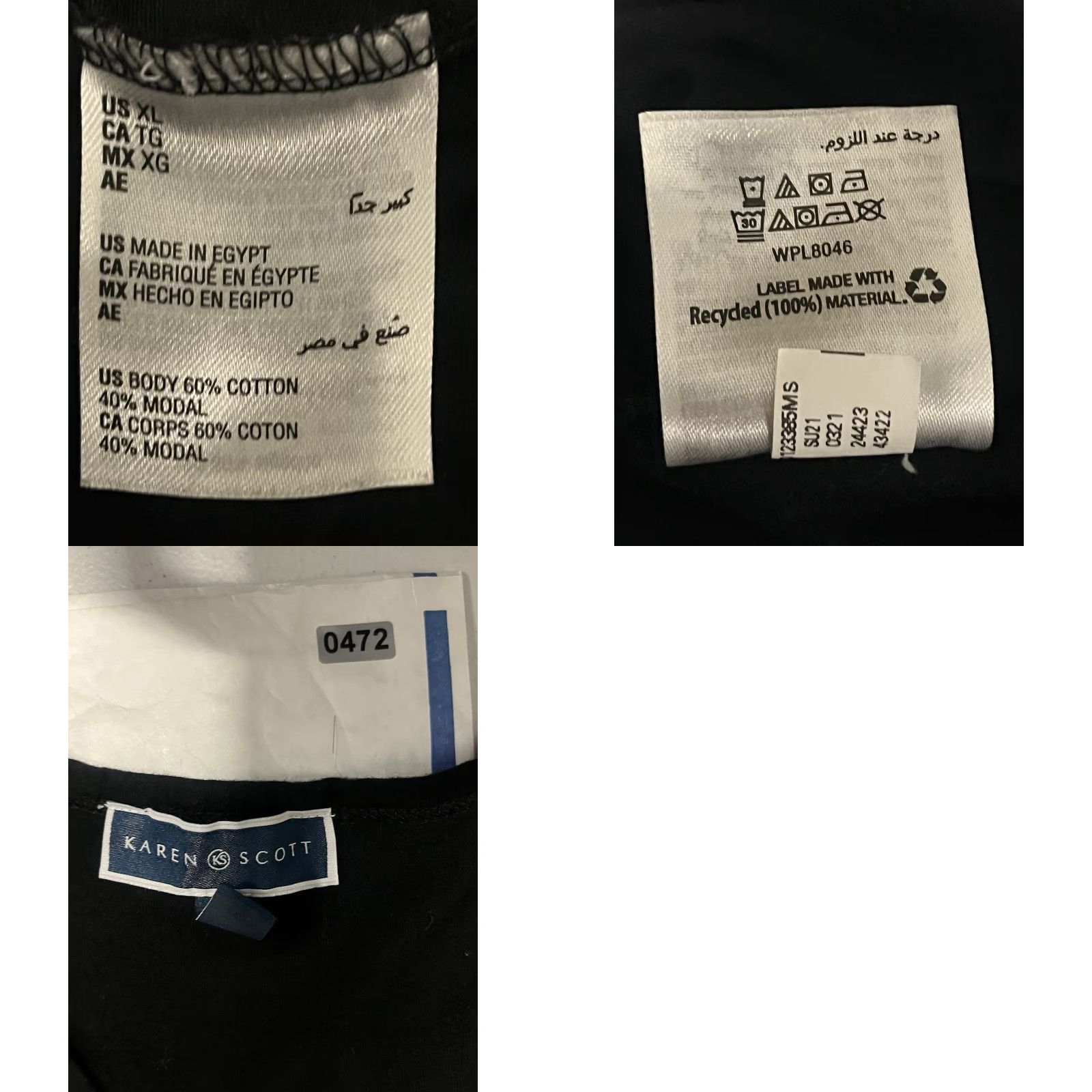 Vintage Karen Scott Tank Women's XL Black Shirt Size XL / US 12-14 / IT 48-50 - 8 Thumbnail