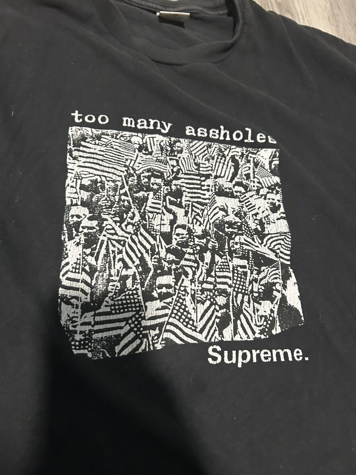 Supreme SUPREME TOO MANY ASSHOLES BLACK TEE SIZE XXL PREOWNED Size US XXL / EU 58 / 5 - 2 Thumbnail