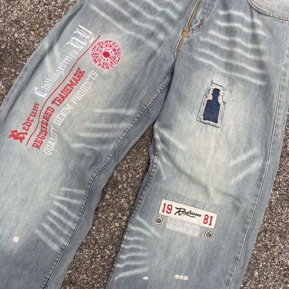 Southpole Baggy Jeans Skater Y2k Vintage Denim Redrum Clothing Company Size US 30 / EU 46 - 2 Thumbnail