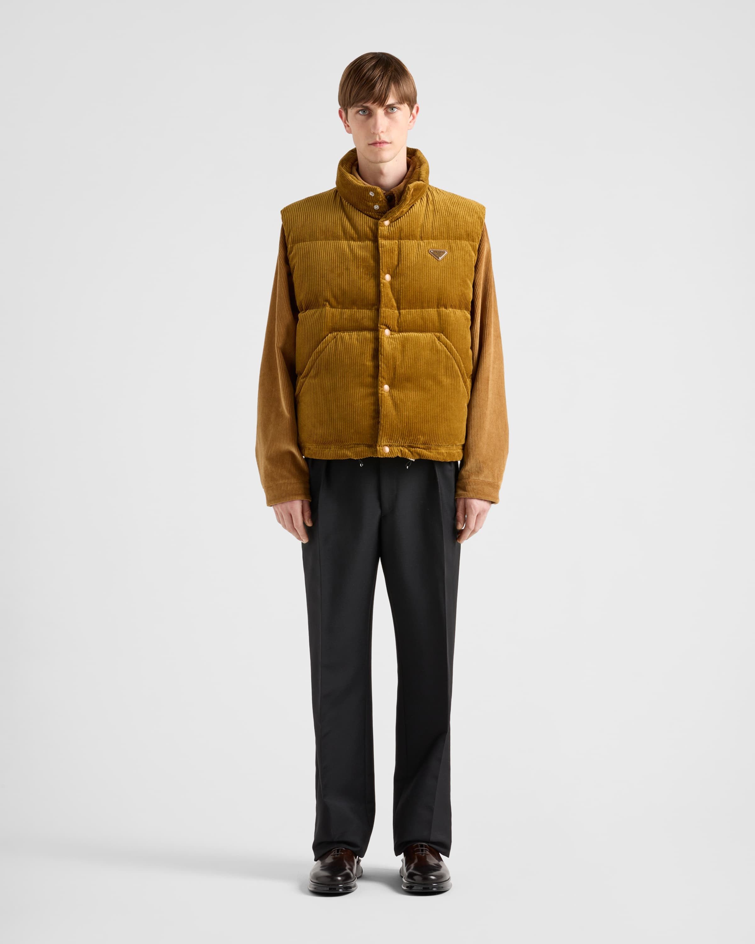 Prada o1la1rc1a0925 Corduroy Down Vest in Mustard Size US S / EU 44-46 / 1 - 2 Thumbnail