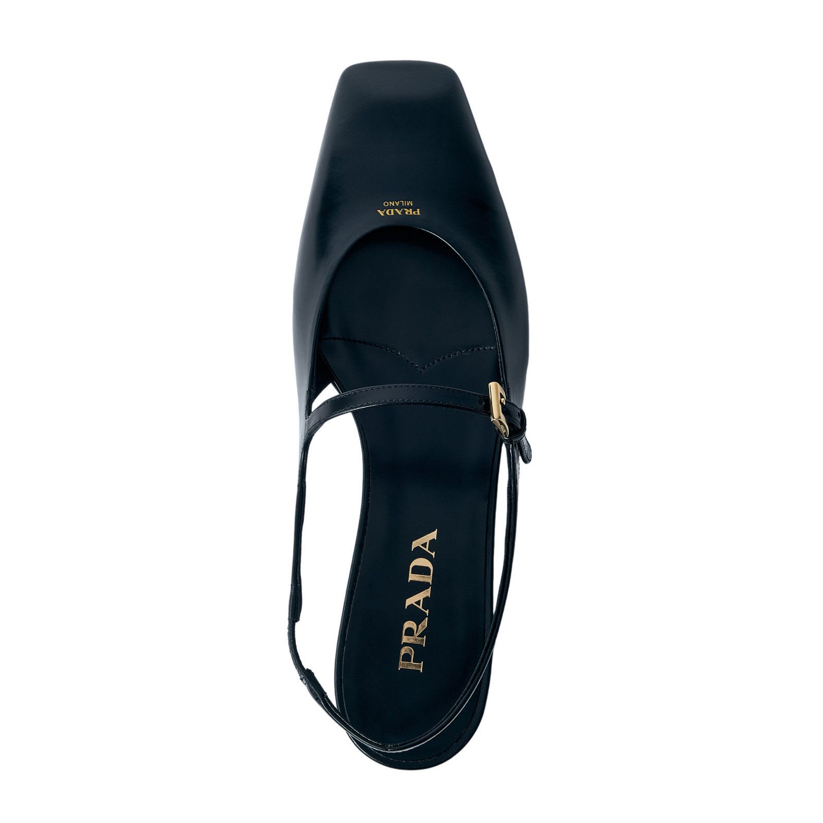 Prada PRADA $1120 Black Brushed Leather Slingback Ballerinas New & Size US 9 / IT 39 - 5 Thumbnail