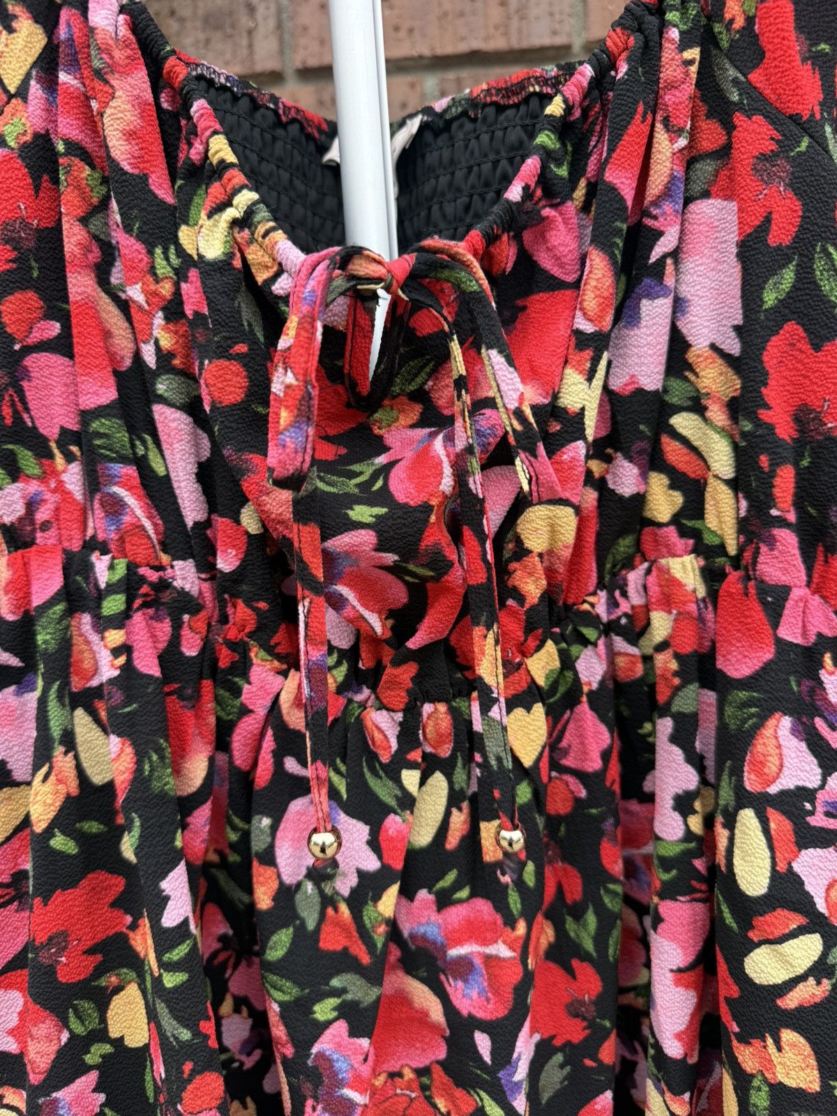BCBGeneration BCBGeneration Floral Wildflower Puff Sleeve Babydoll Dress Size M / US 6-8 / IT 42-44 - 4 Thumbnail