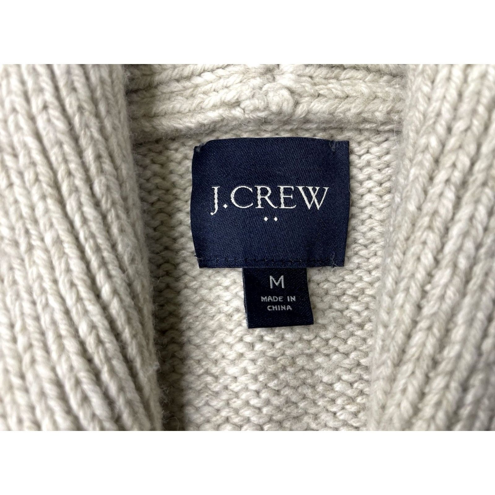 J.Crew VINTAGE J.CREW Cardigan Knit Wool Blend Shawl Collar Medium Beige Mens M Sweater Size US M / EU 48-50 / 2 - 3 Thumbnail