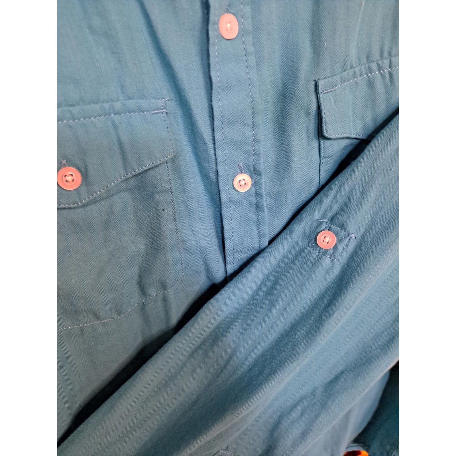 Carbon Carbon Classic Fit Blue Button Up Shirt Size Medium Size US M / EU 48-50 / 2 - 2 Thumbnail