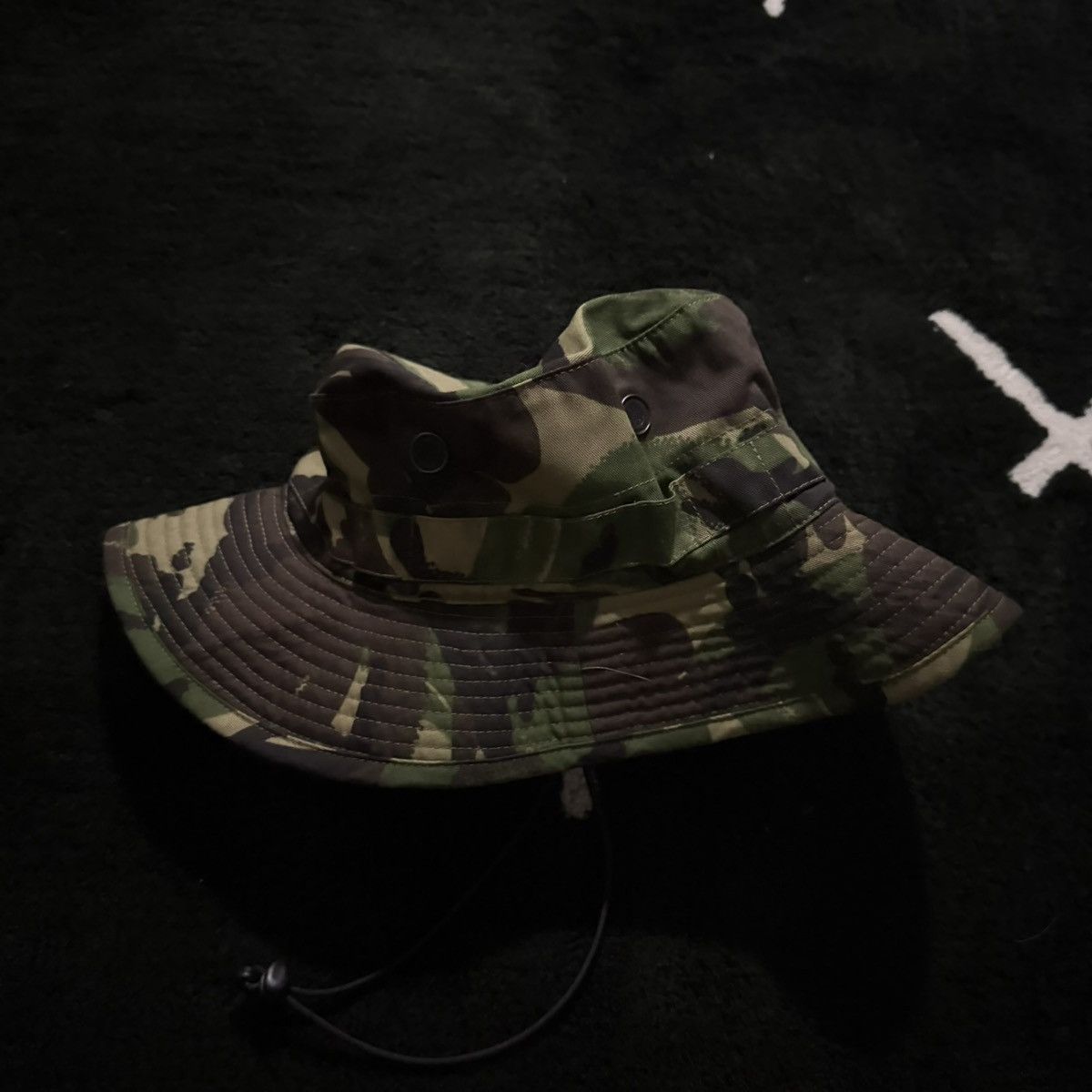 Vintage British Military - DPM Woodland Camo Boonie Hat Size ONE SIZE - 1 Thumbnail