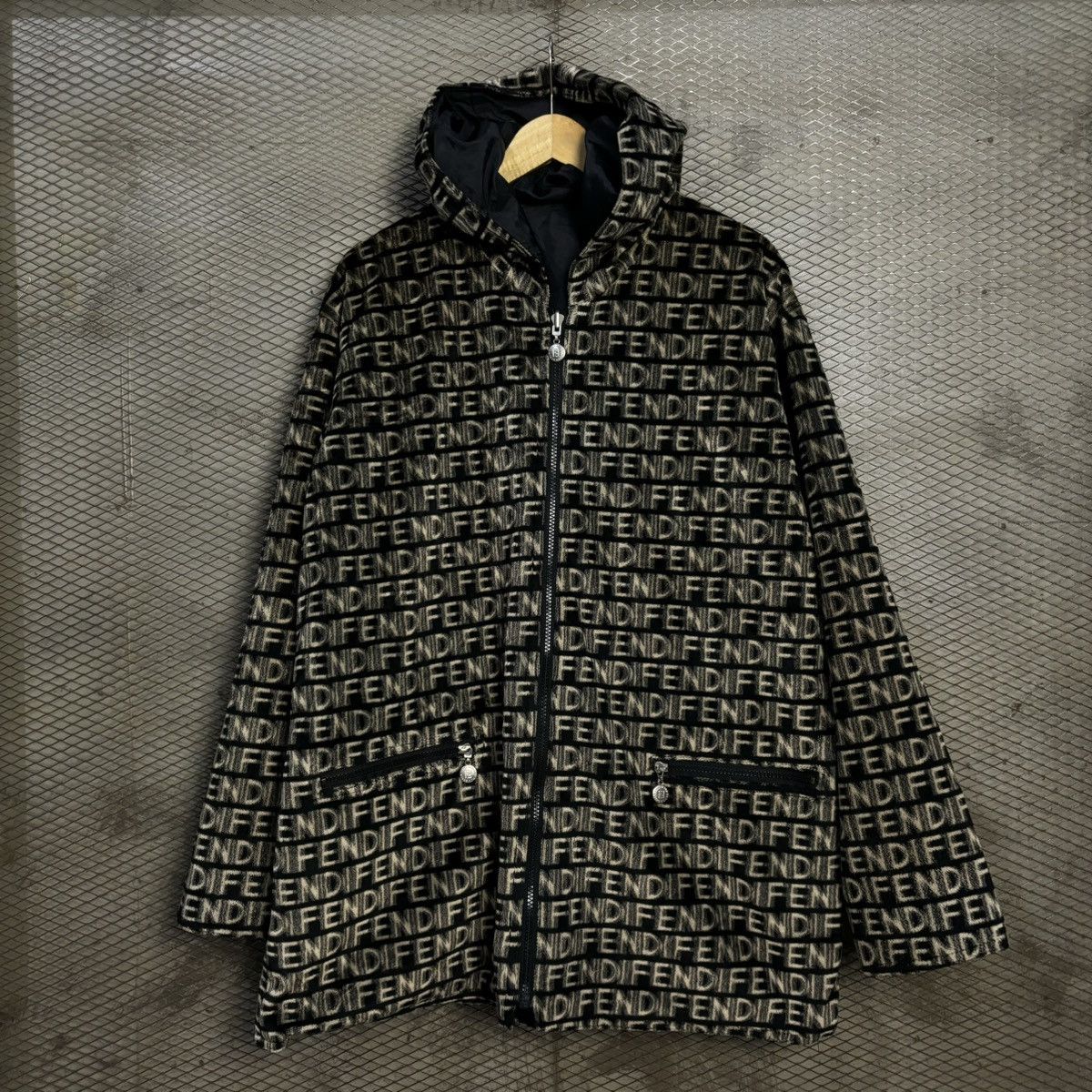 Fendi Vintage Fendi Zucca Motion Monogram Span Reversible Jacket Size US M / EU 48-50 / 2 - 1 Thumbnail