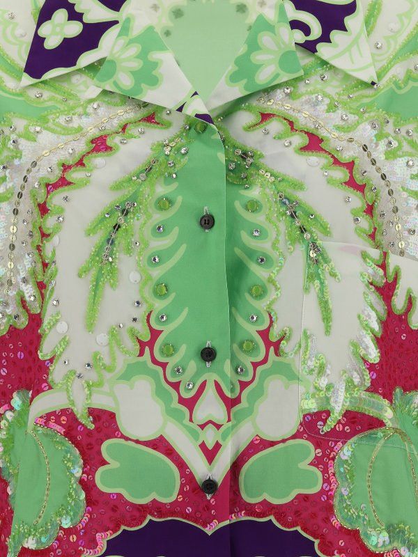 Valentino o1y0326 Floral-Print Shirt in Multicolor Size XS / US 0-2 / IT 36-38 - 3 Thumbnail
