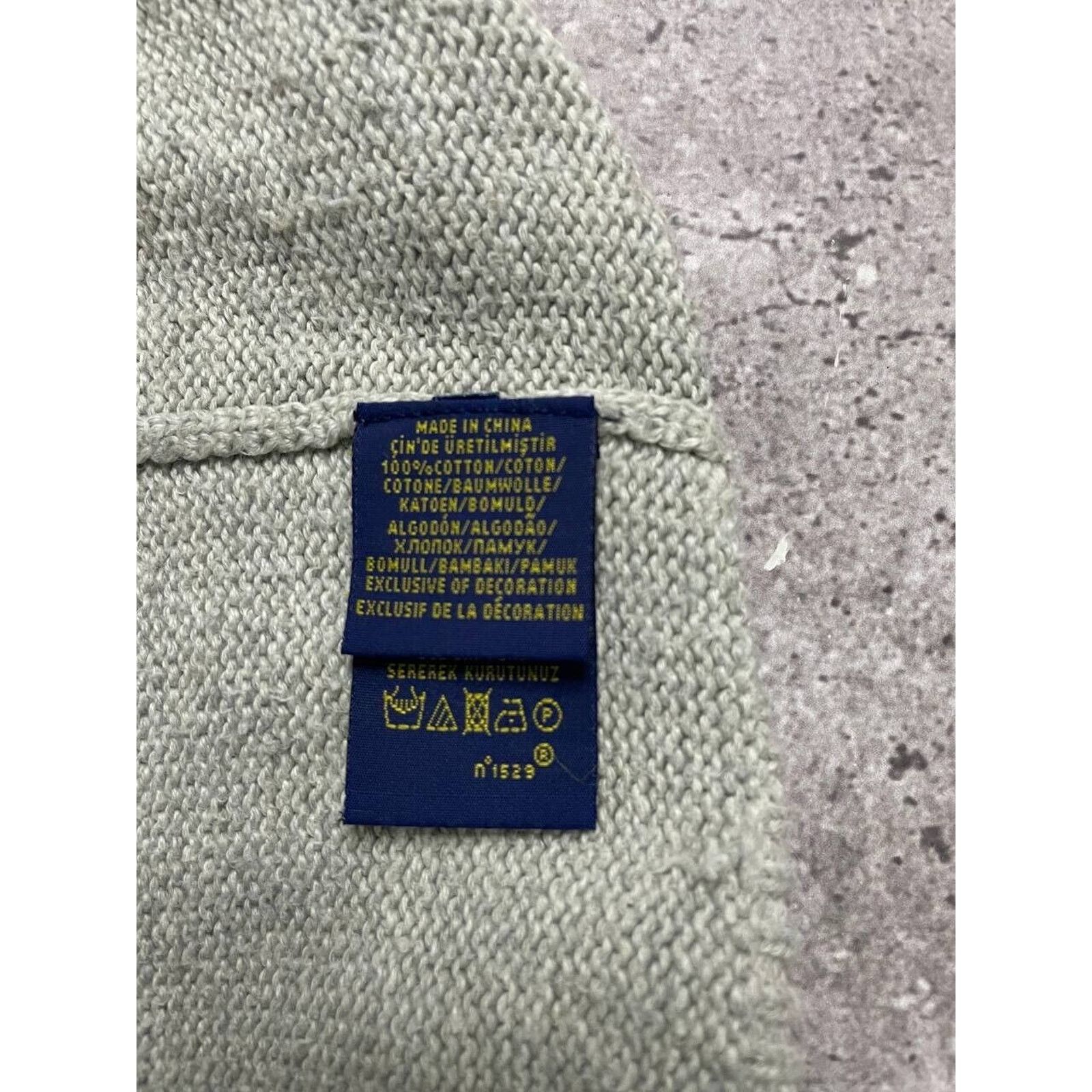 Ralph Lauren × Vintage Vintage Polo Ralph Lauren Shawl Collar Sweater Grey Knit M Size US M / EU 48-50 / 2 - 7 Thumbnail