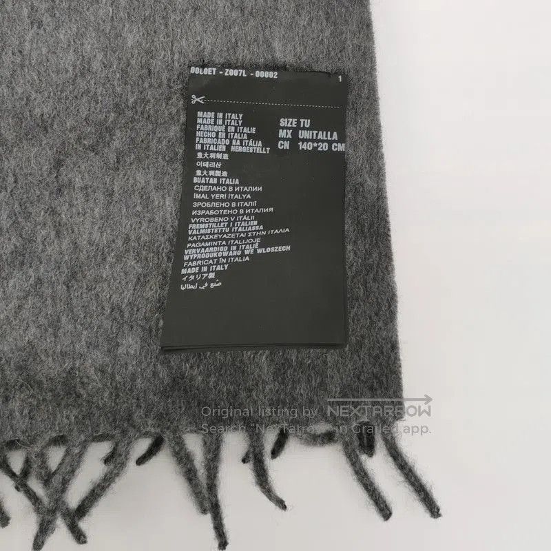 Prada Prada Cashmere Logo Fringe Scarf. Size ONE SIZE - 4 Thumbnail