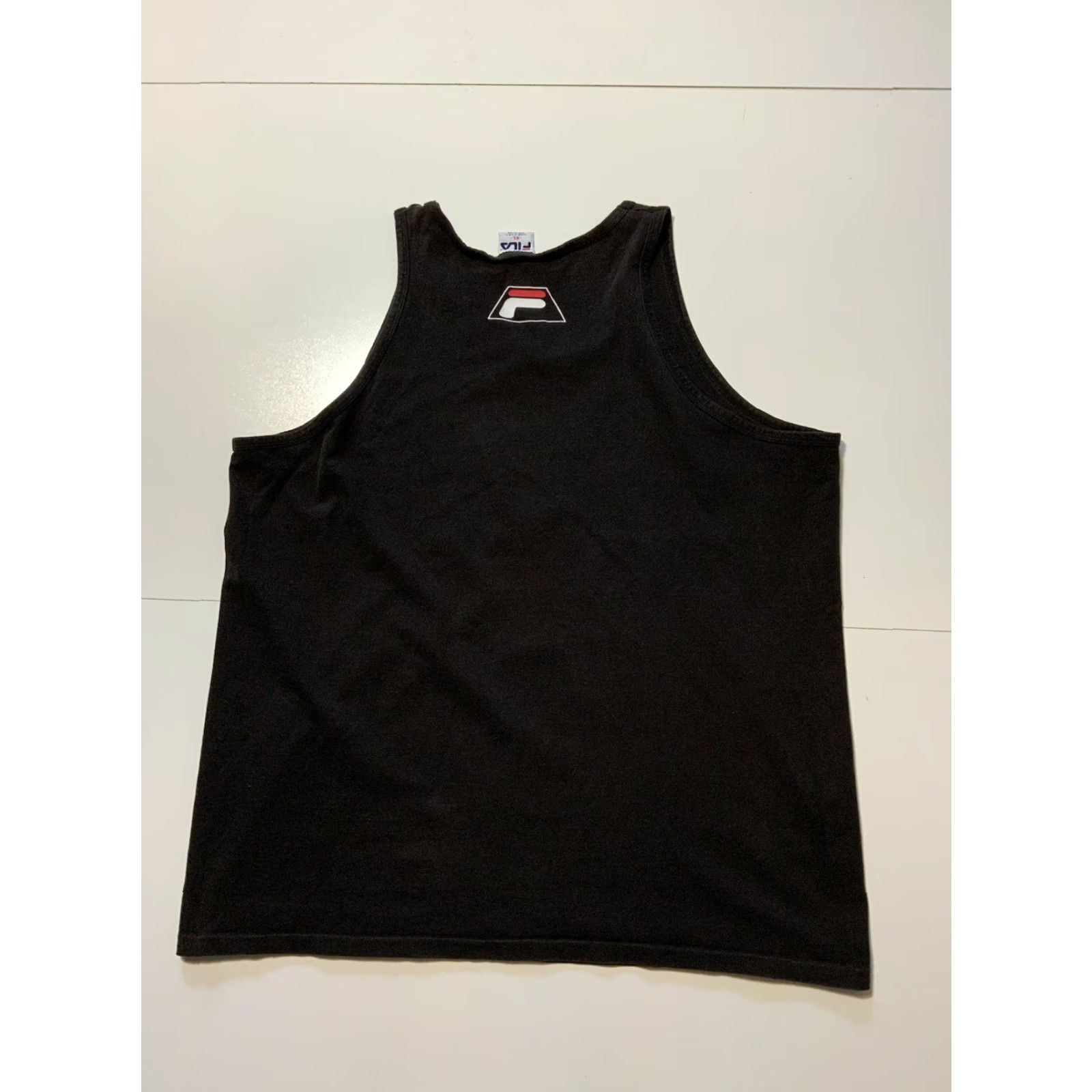 Fila VINTAGE FILA Grant Hill Graphic Logo Black Tank Top T-Shirt XL Single Stitch 90s Mens Size US XL / EU 56 / 4 - 2 Thumbnail