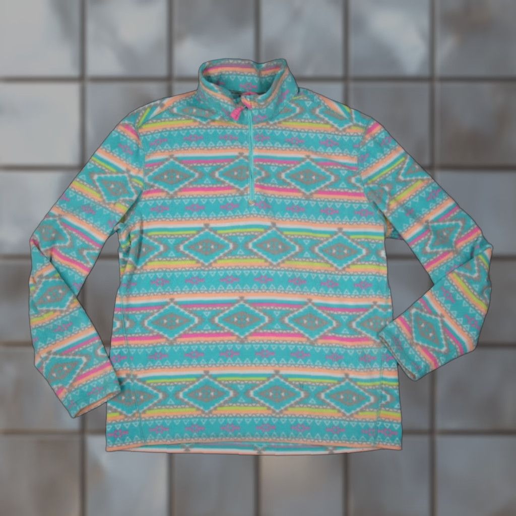 Chubbies Chubbies Men 1/4 Zip Blue Fleece Pullover - Classic Casual Outdoor Aztec Southwest Geometric 1/4 Zip Logo Long Sleeve XL Mens Size US XL / EU 56 / 4 - 1 Thumbnail
