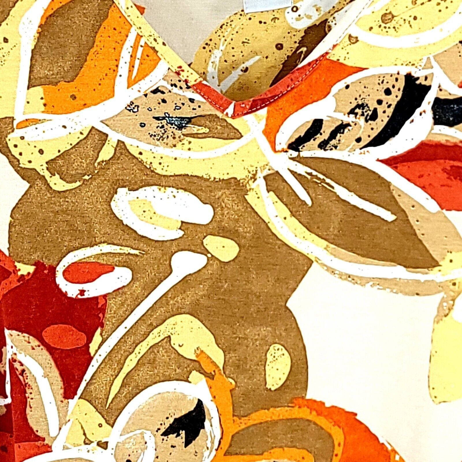 Chicos Chico's Yellow Red V-Neck Floral Blouse Top Size 2 Rayon Spa Size XS / US 0-2 / IT 36-38 - 2 Thumbnail