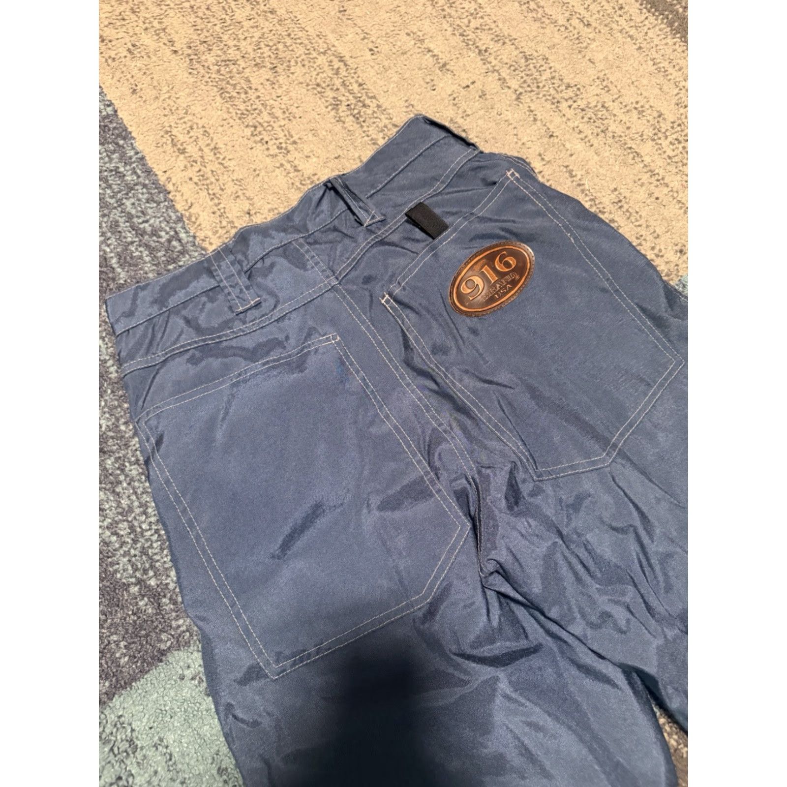 Vintage VINTAGE 916 Brand Rave Pants Baggy Cargo Jeans Style Men Regular In USA Size M Blue 5-Pocket Inseam 29 in Size US 31 - 7 Thumbnail