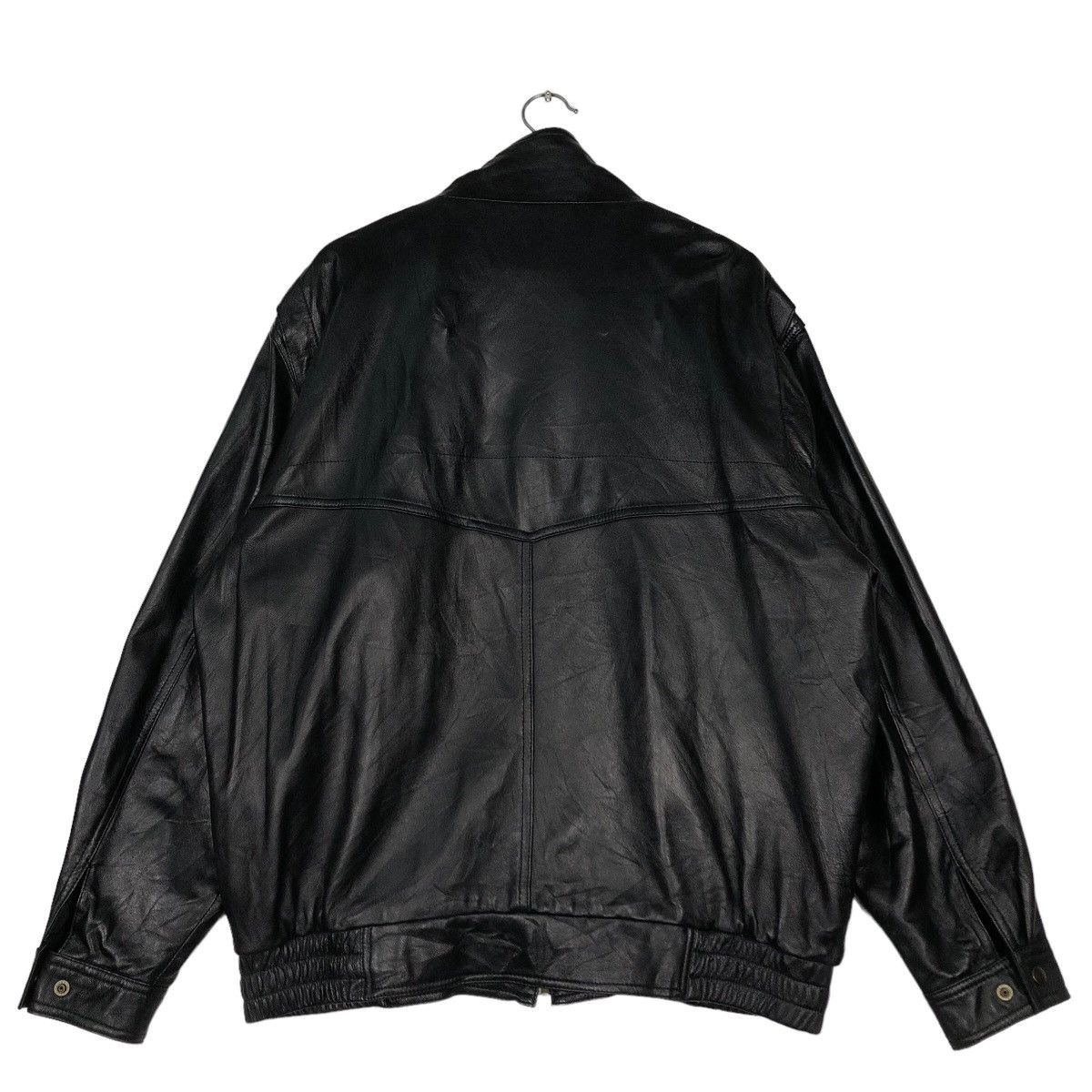 Japanese Brand 🔥Vtg Bomber Jacket Leather Biker Wind Armor Nichiwa Japan Size US L / EU 52-54 / 3 - 8 Thumbnail