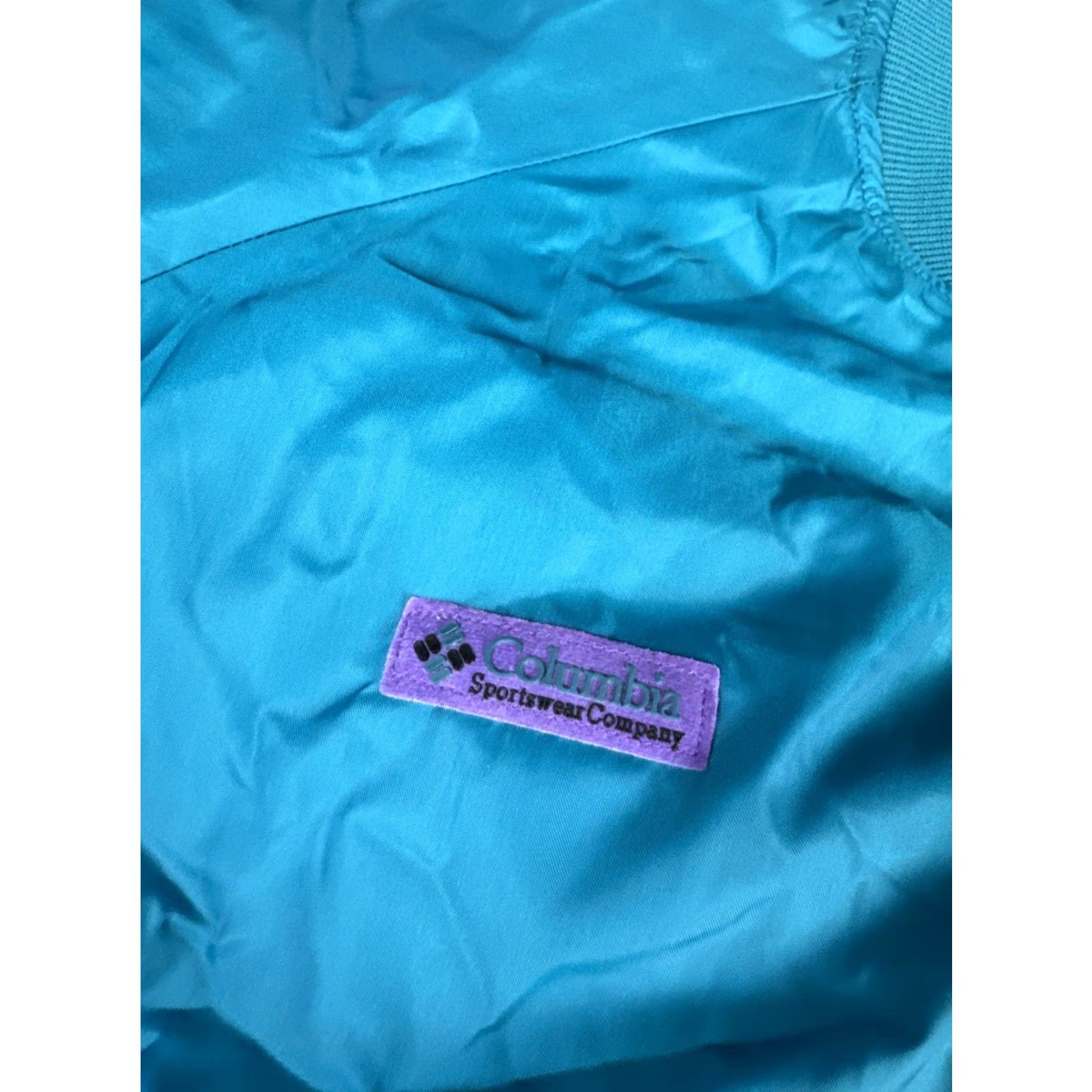 Vintage Columbia Reversible Bomber Windbreaker Jacket Men L Black Aqua Nylon Size US L / EU 52-54 / 3 - 3 Thumbnail