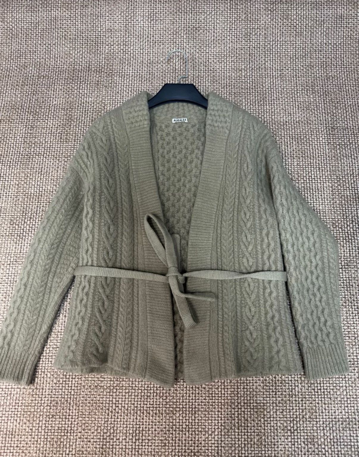 Auralee AURALEE Wool Cable Knit Cardigan | Heavyweight Knit K23 Size US L / EU 52-54 / 3 - 1 Thumbnail