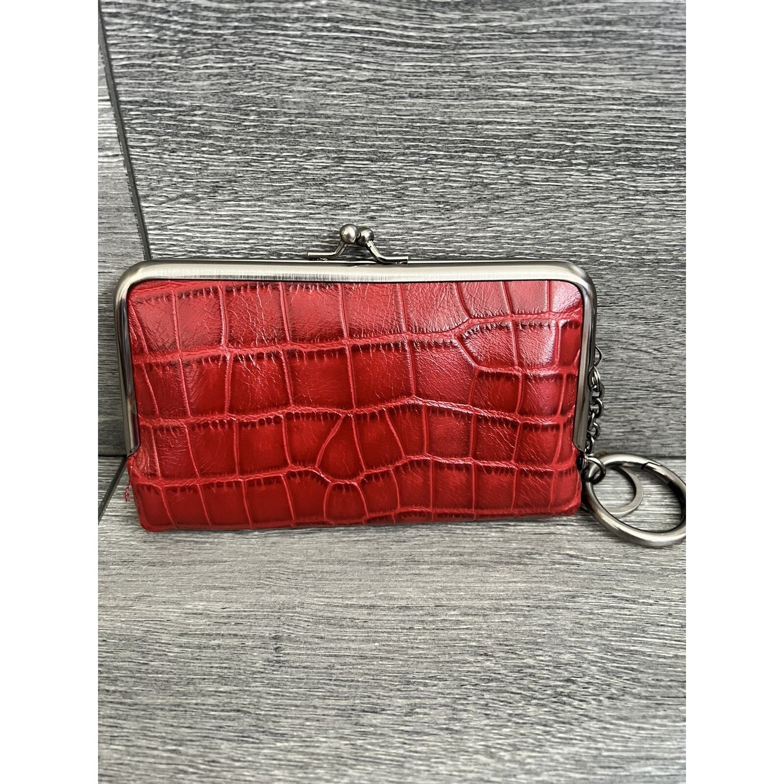 Patricia Nash Patricia Nash croc leather wallet medium size red B000606 Size ONE SIZE - 3 Thumbnail