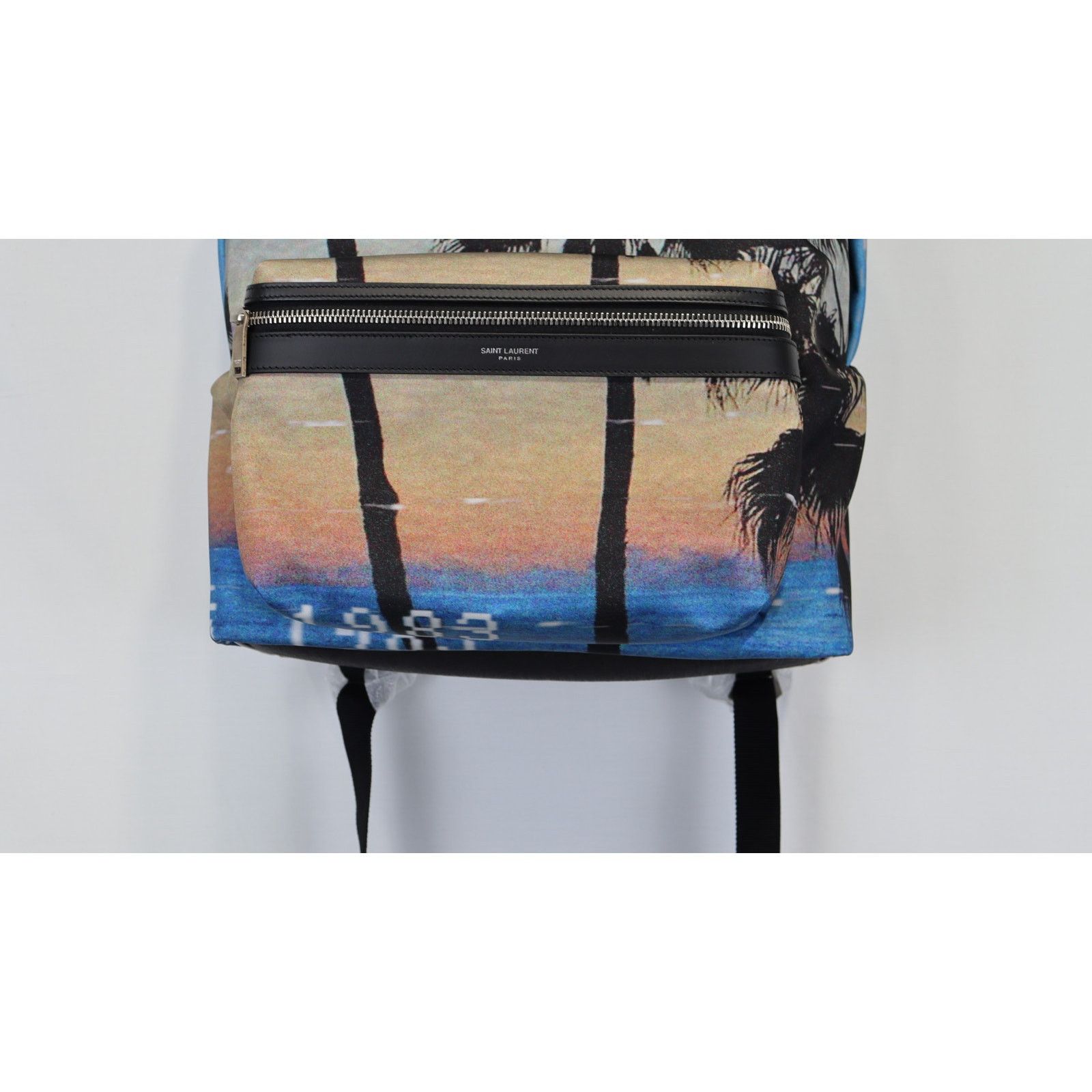 Saint Laurent Paris Size: OS / City Palm Tree Sunset Backpack In Multicolor Size ONE SIZE - 4 Thumbnail